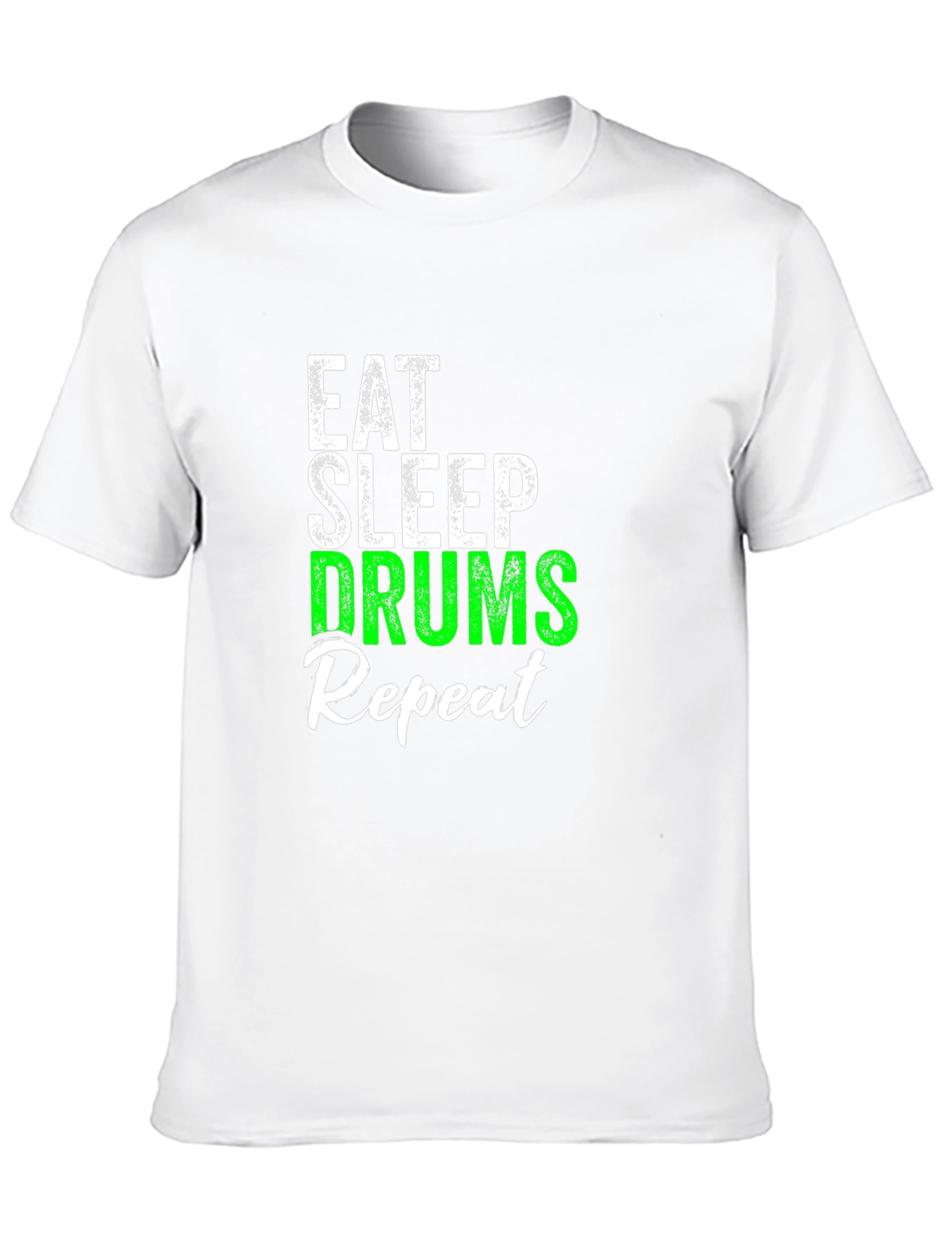 Eat Sleep Drums Repeat Black T-Shirt