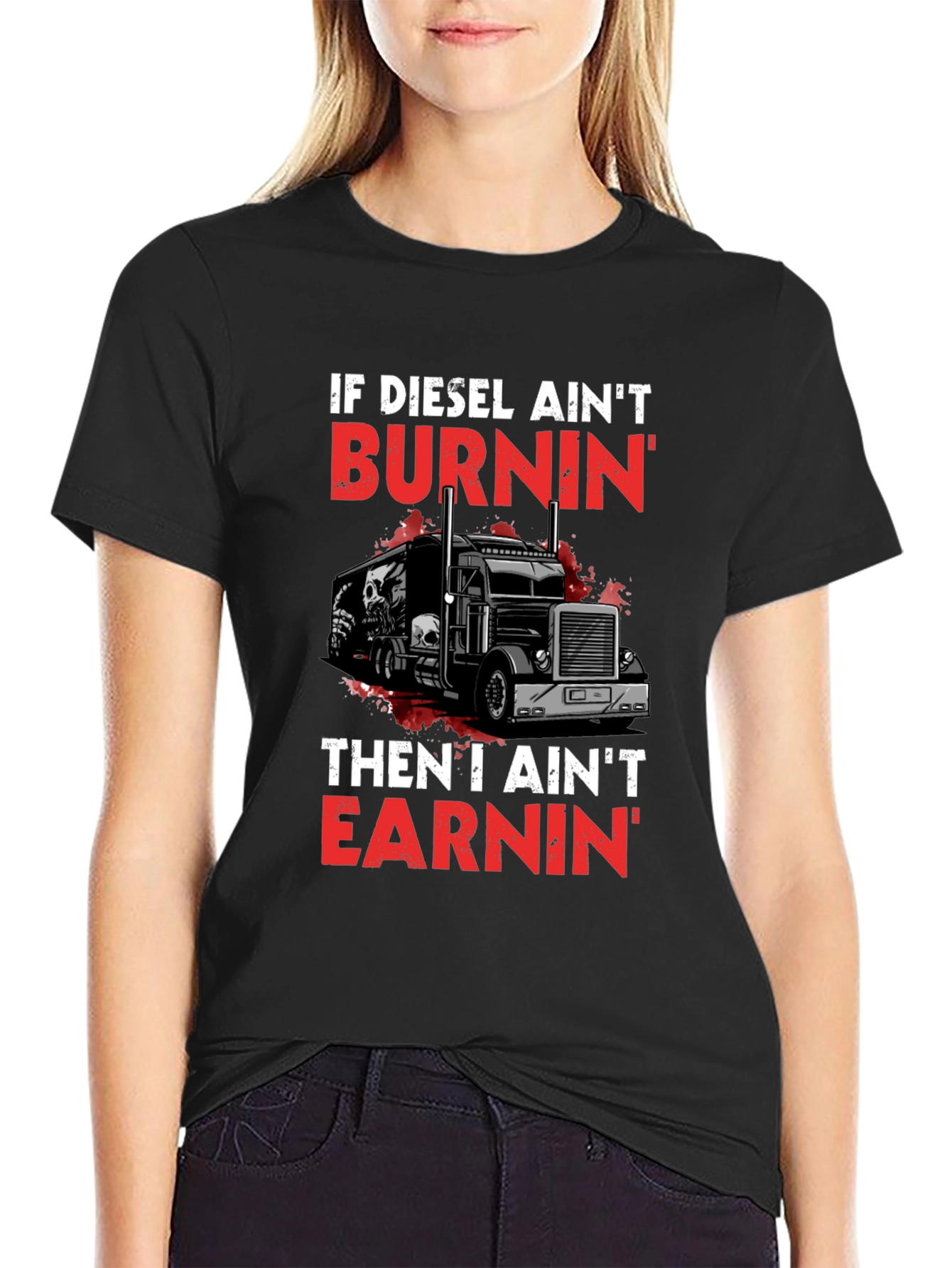 Diesel Burnin T-Shirt - Trucker Style