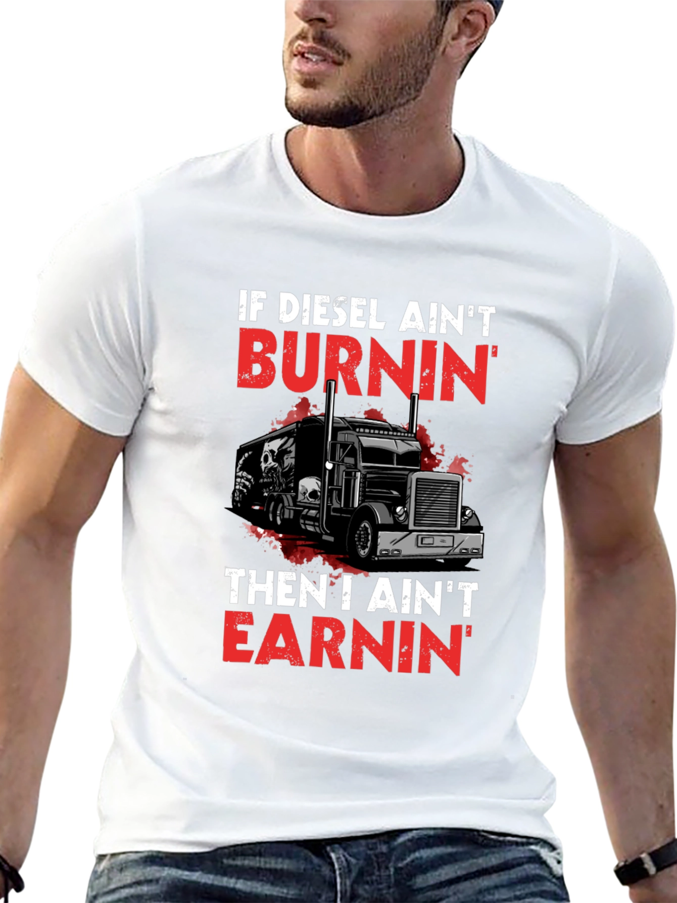 Diesel Burnin T-Shirt - Trucker Style