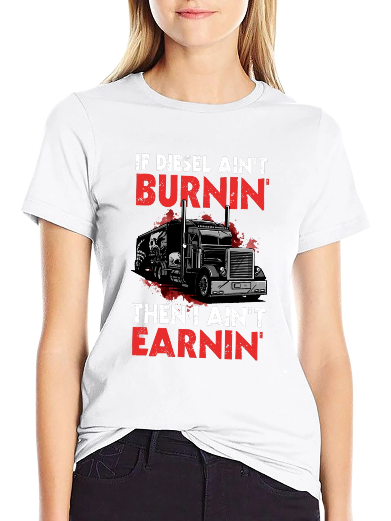 Diesel Burnin T-Shirt - Trucker Style