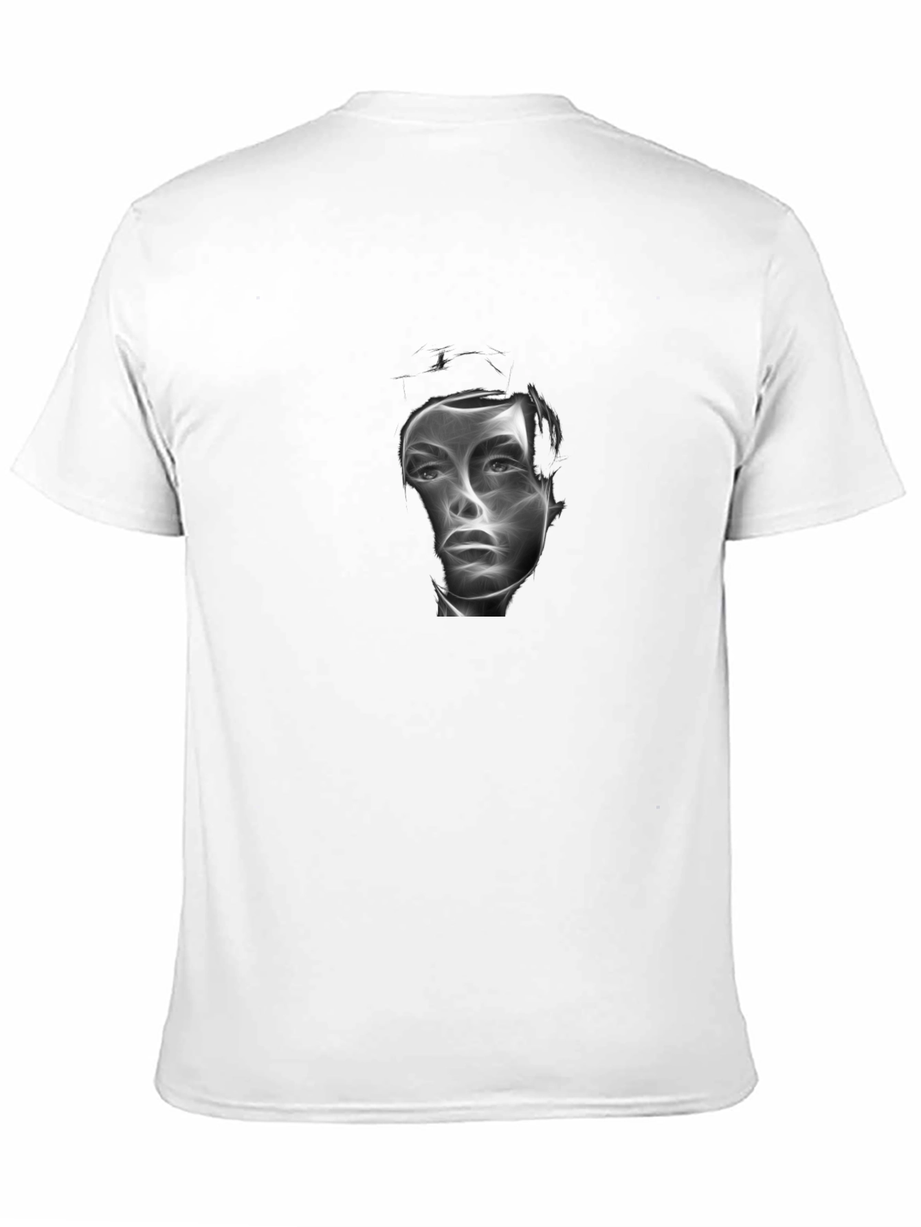 Abstract Face Graphic Black T-Shirt