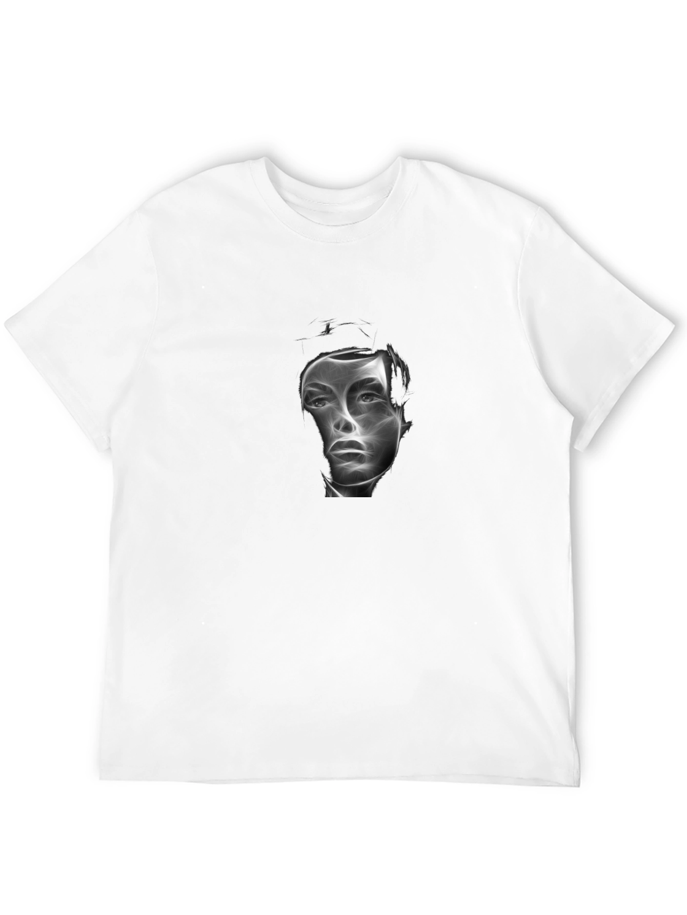 Abstract Face Graphic Black T-Shirt