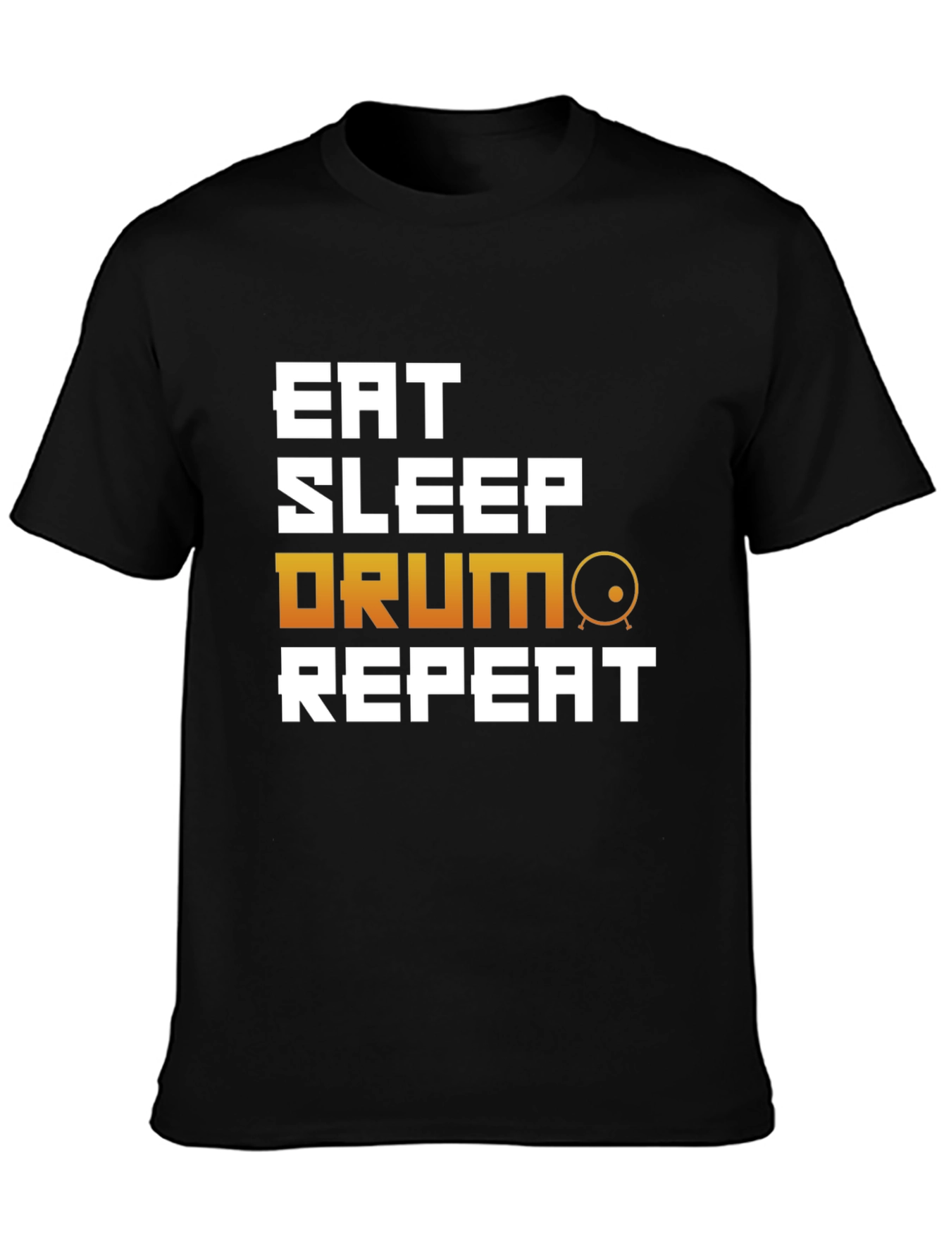 Eat Sleep Drum Repeat - Black T-Shirt