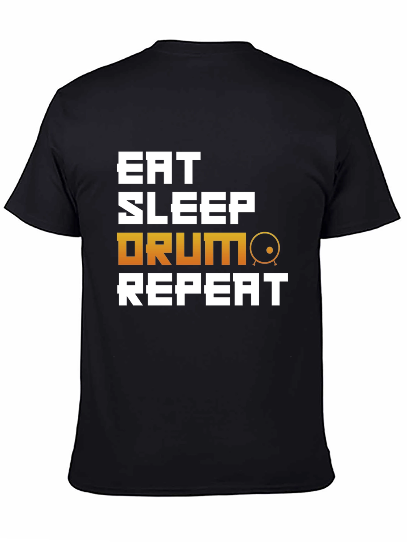 Eat Sleep Drum Repeat - Black T-Shirt