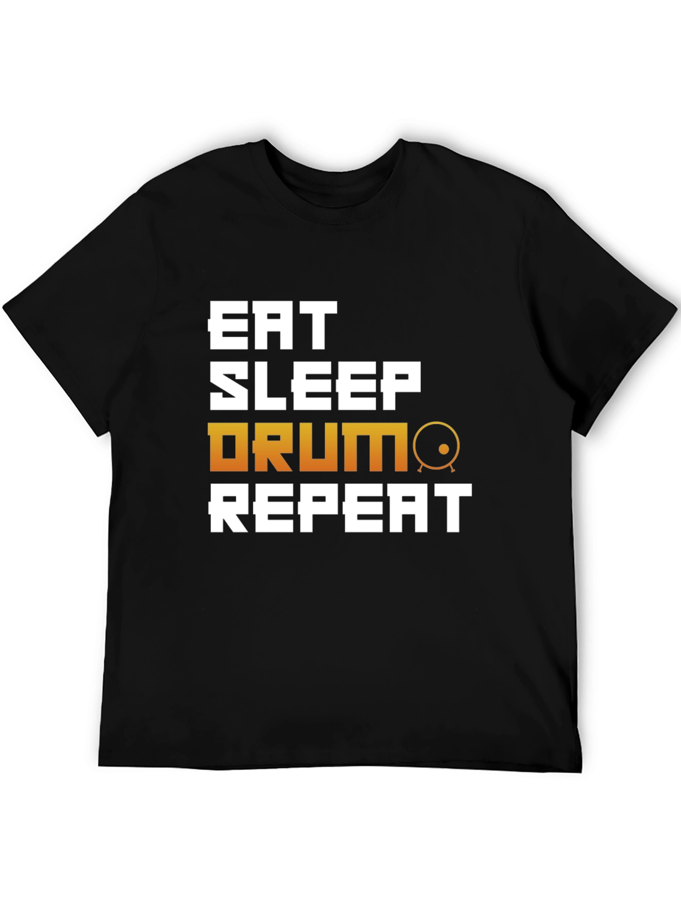 Eat Sleep Drum Repeat - Black T-Shirt