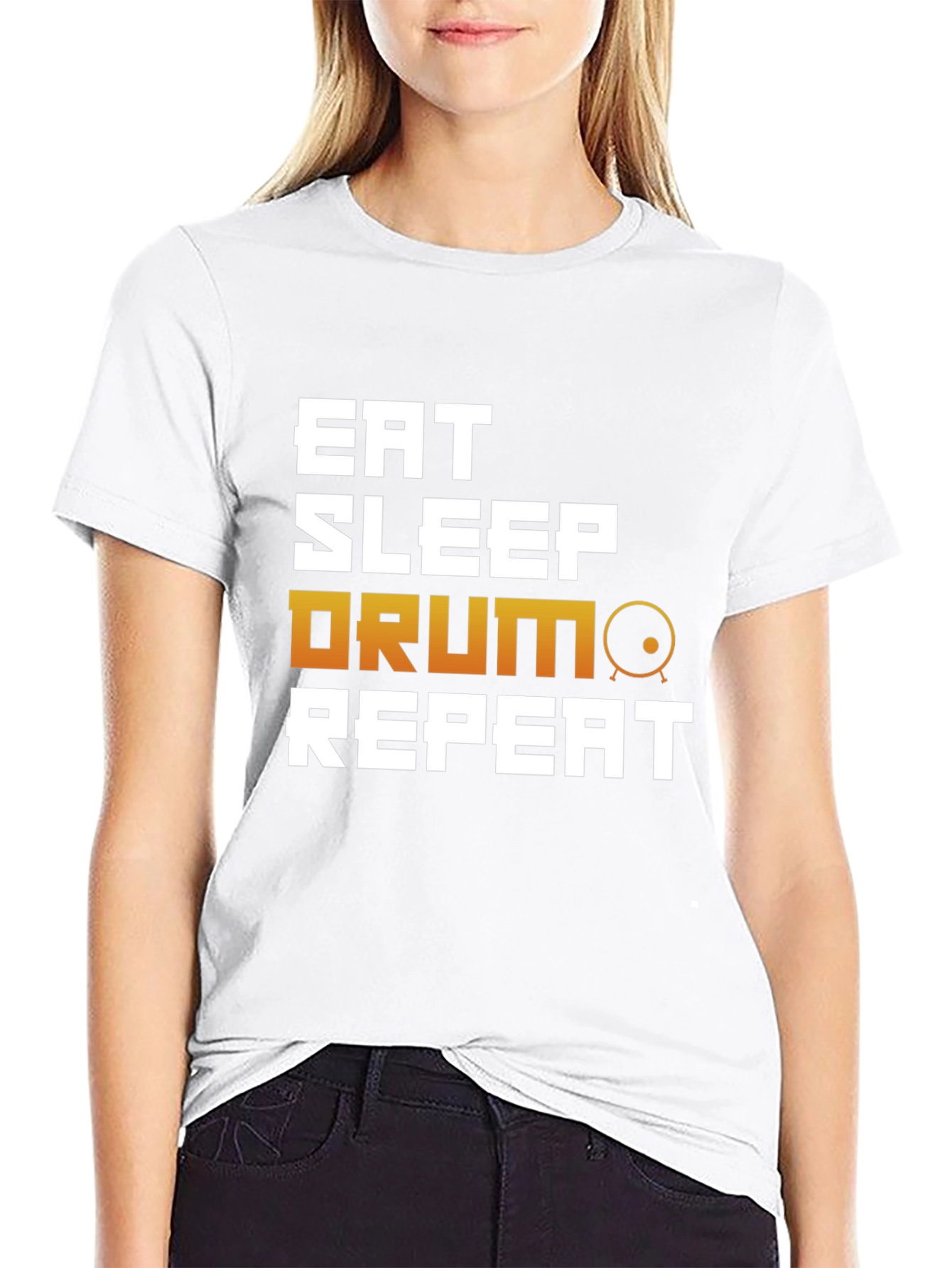 Eat Sleep Drum Repeat - Black T-Shirt
