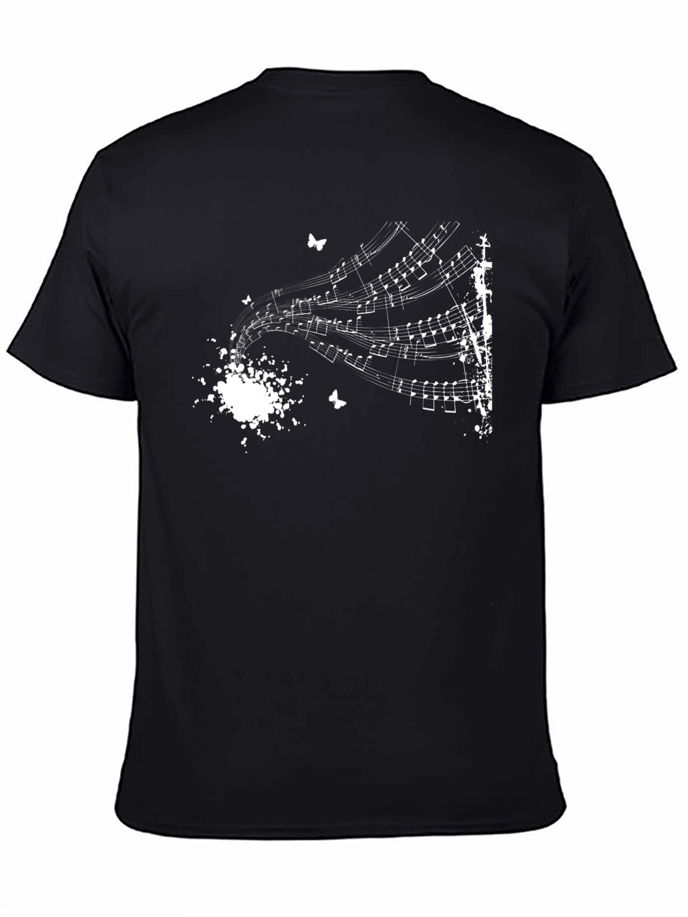 Musical Notes Black T-Shirt