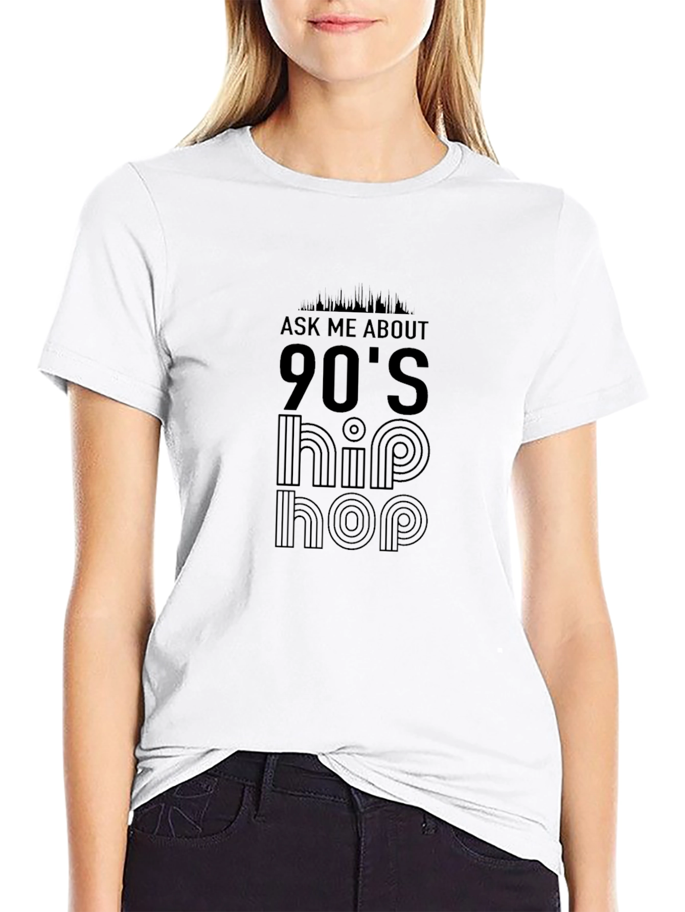 Ask Me About 90s Hip Hop Black T-Shirt
