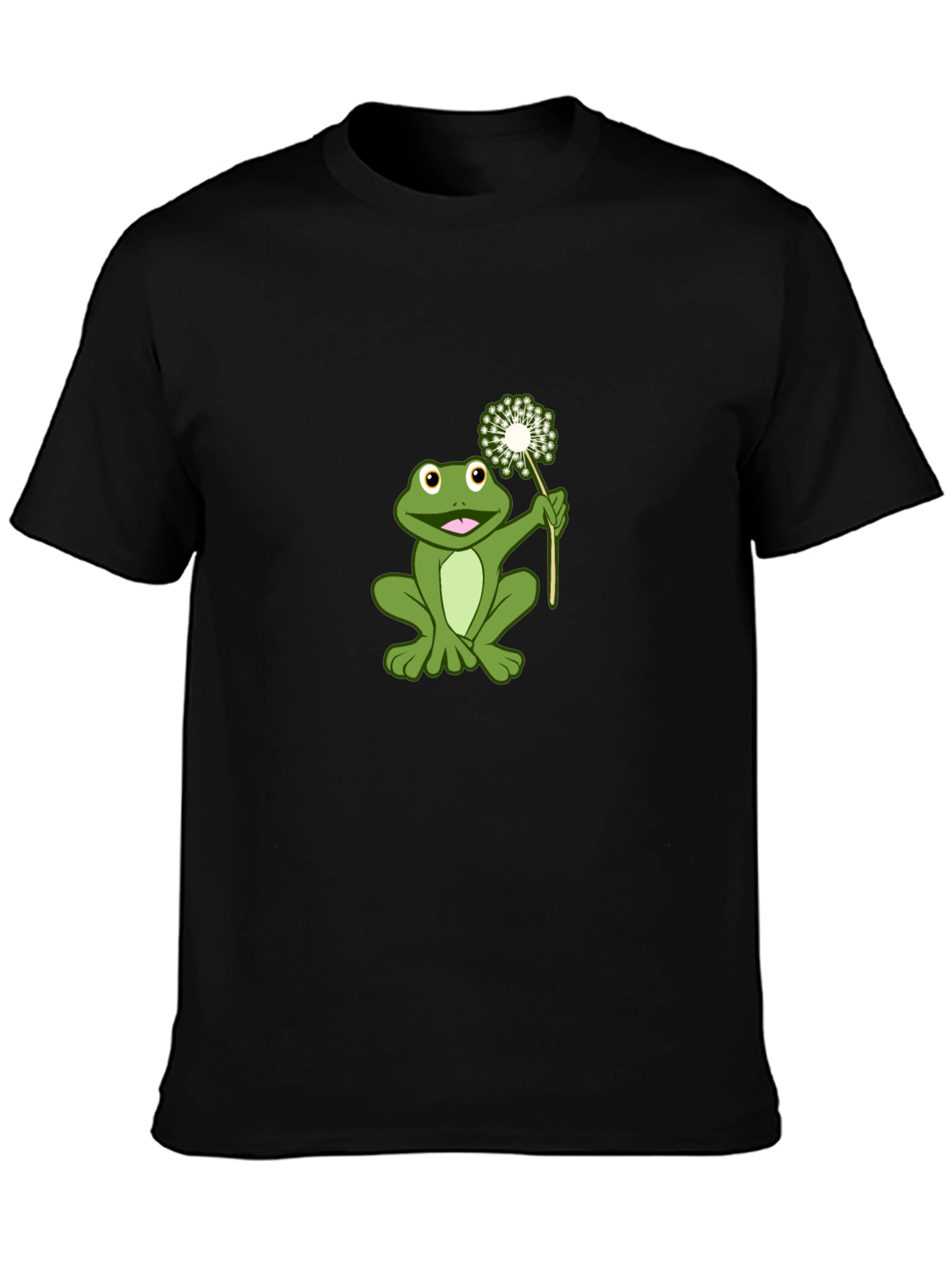 Frog Holding Dandelion Graphic Tee