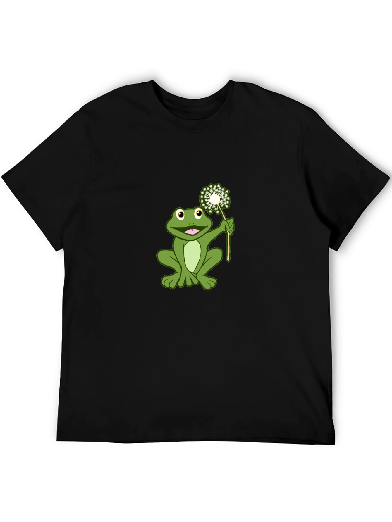 Frog Holding Dandelion Graphic Tee