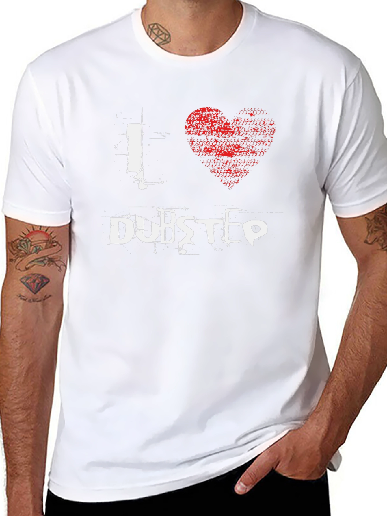 I Heart Dubstep T-Shirt - Black Graphic Tee
