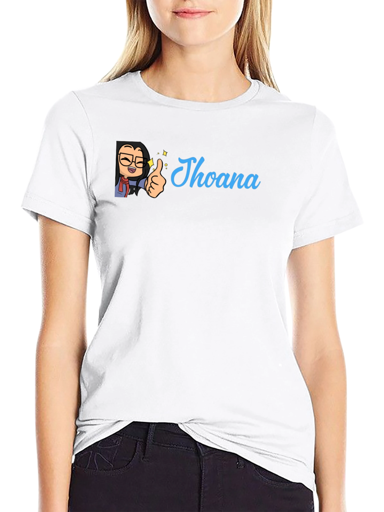 Personalized Jhoana Cartoon Graphic Tee
