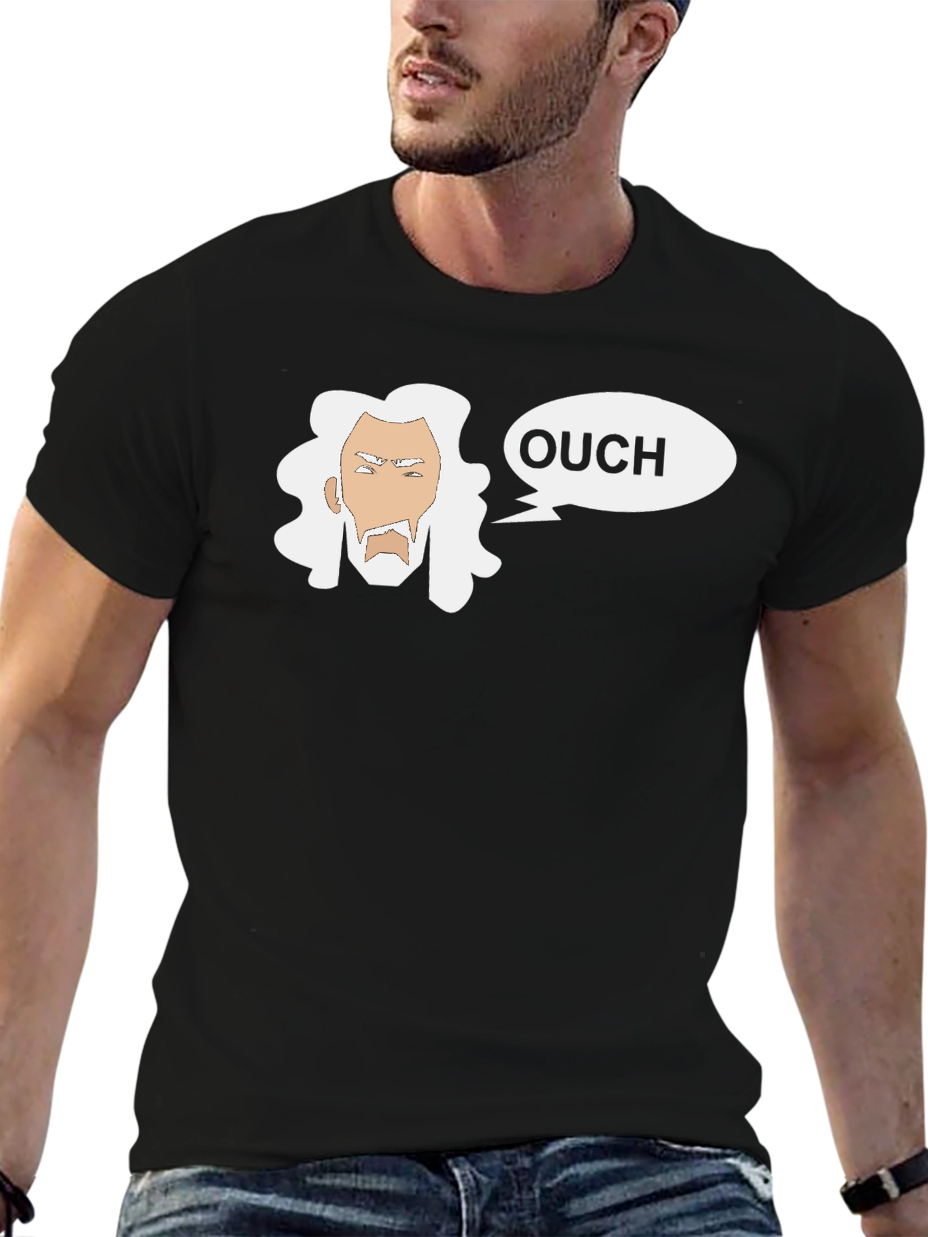 Ouch Wizard Graphic T-Shirt - Black Cotton Tee