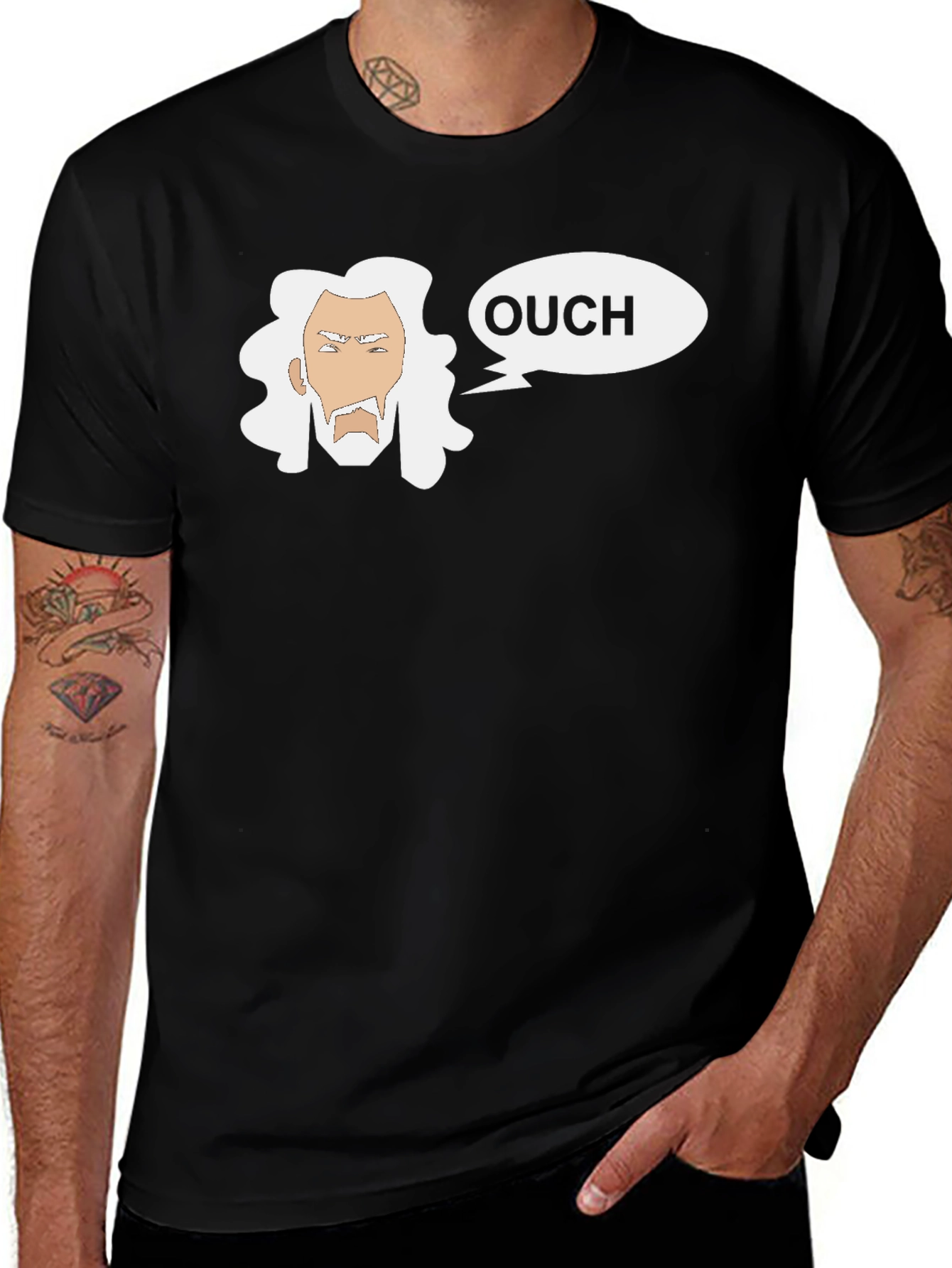 Ouch Wizard Graphic T-Shirt - Black Cotton Tee