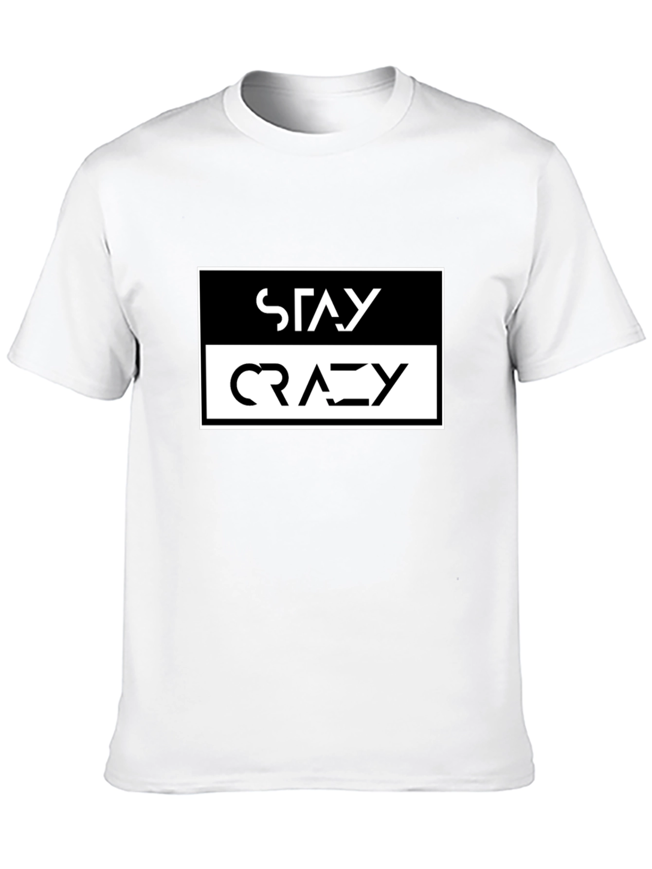 Stay Crazy Graphic Tee - Black