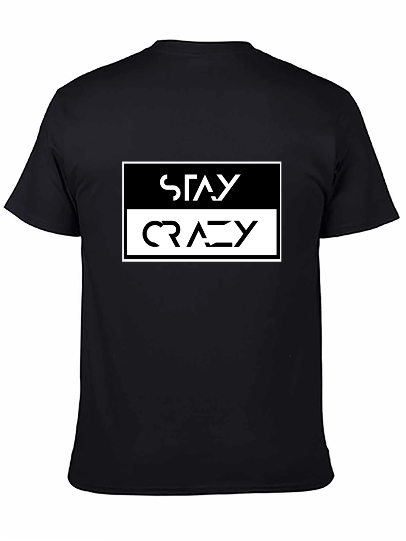 Stay Crazy Graphic Tee - Black