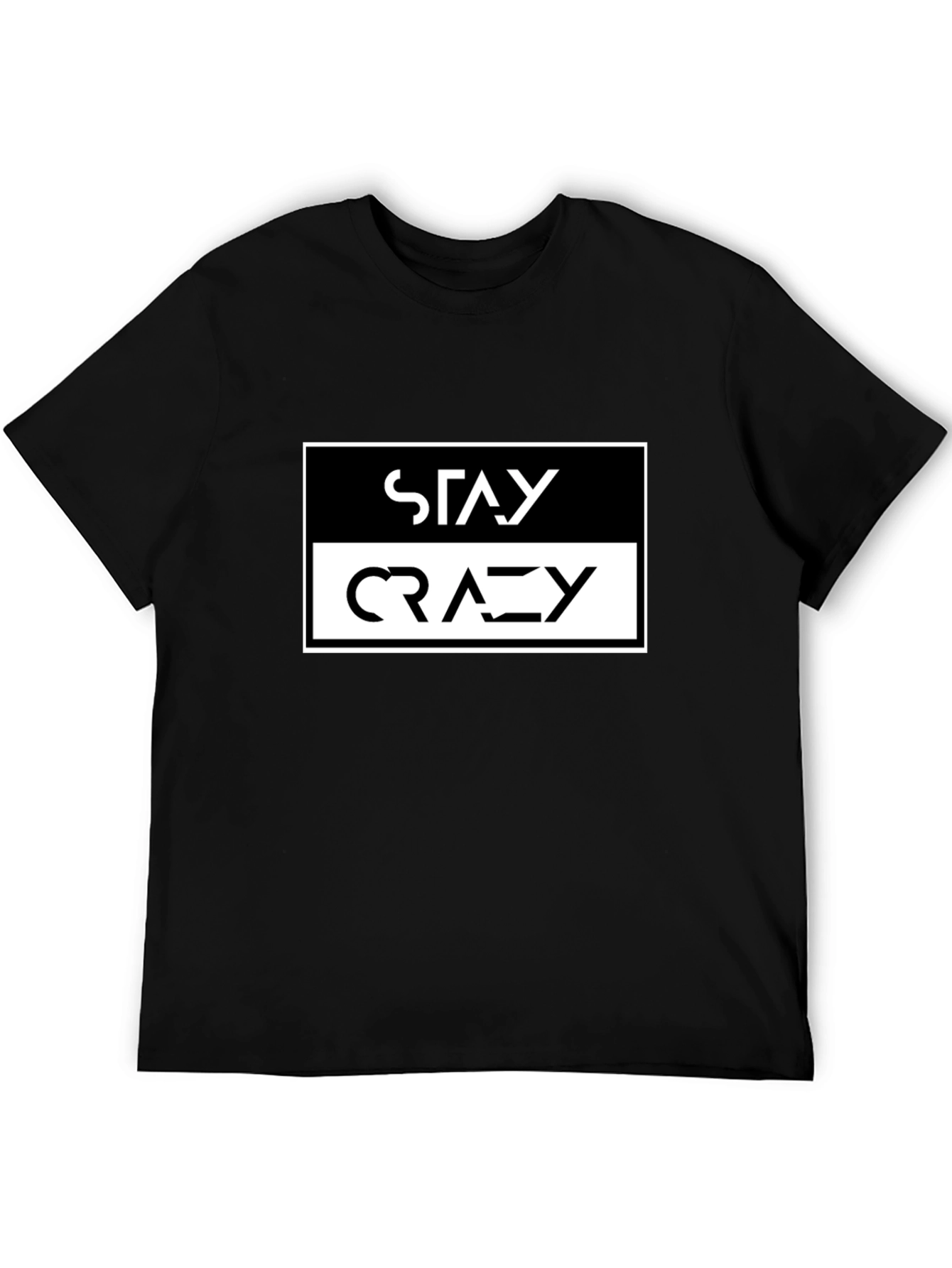 Stay Crazy Graphic Tee - Black