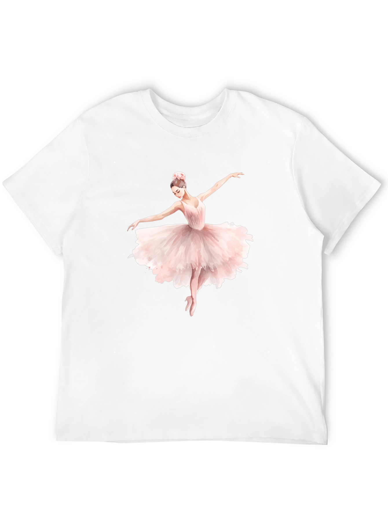 Elegant Ballerina Graphic Tee - Classic Black T-Shirt