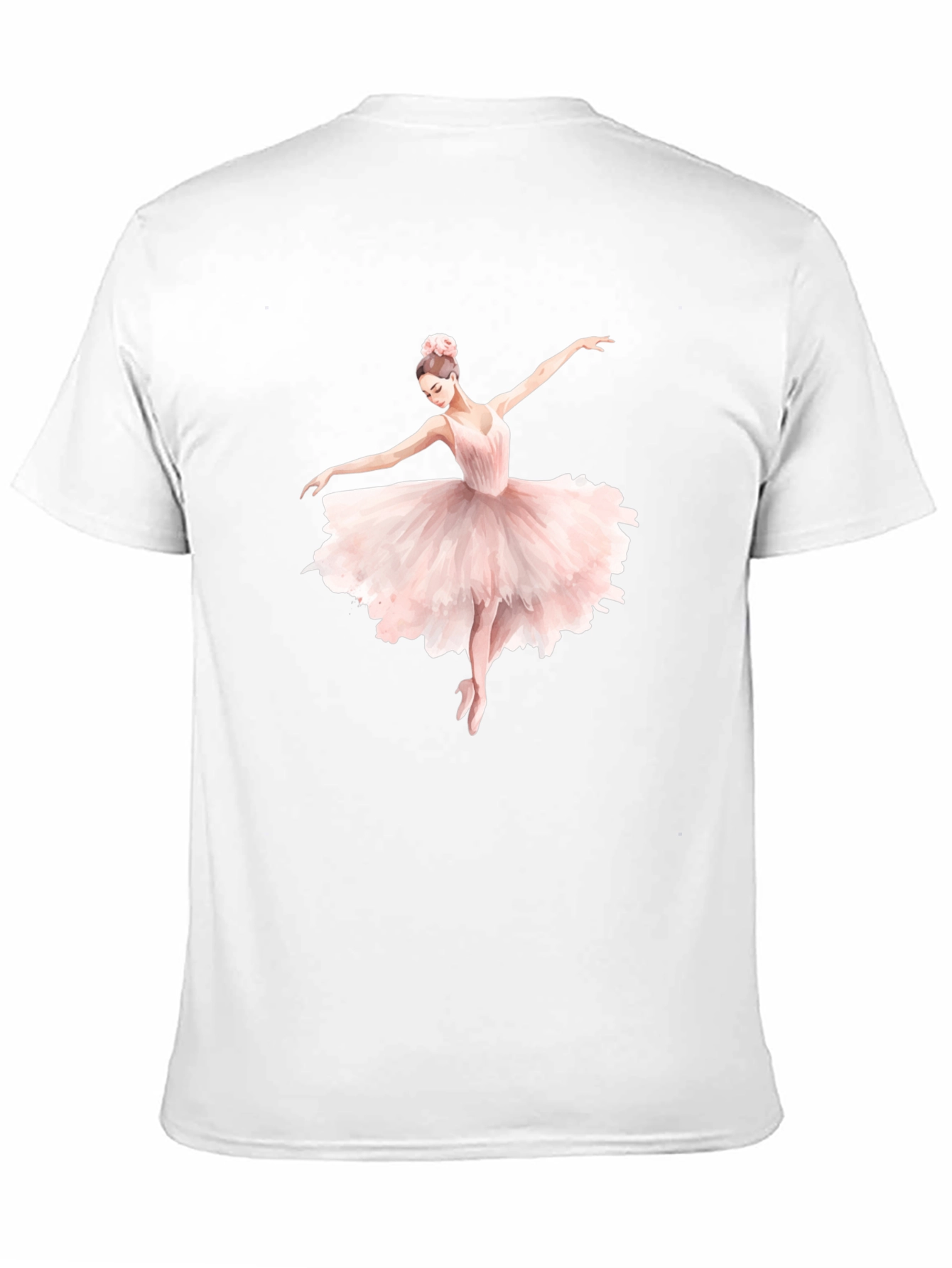 Elegant Ballerina Graphic Tee - Classic Black T-Shirt