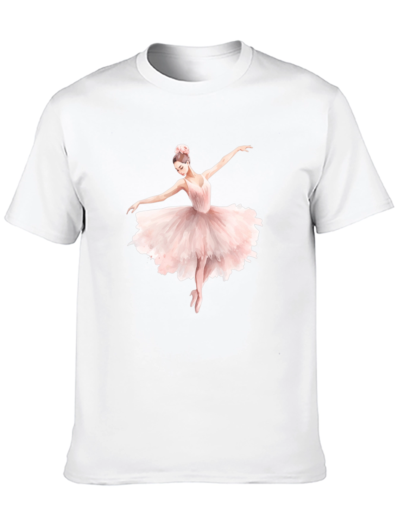 Elegant Ballerina Graphic Tee - Classic Black T-Shirt