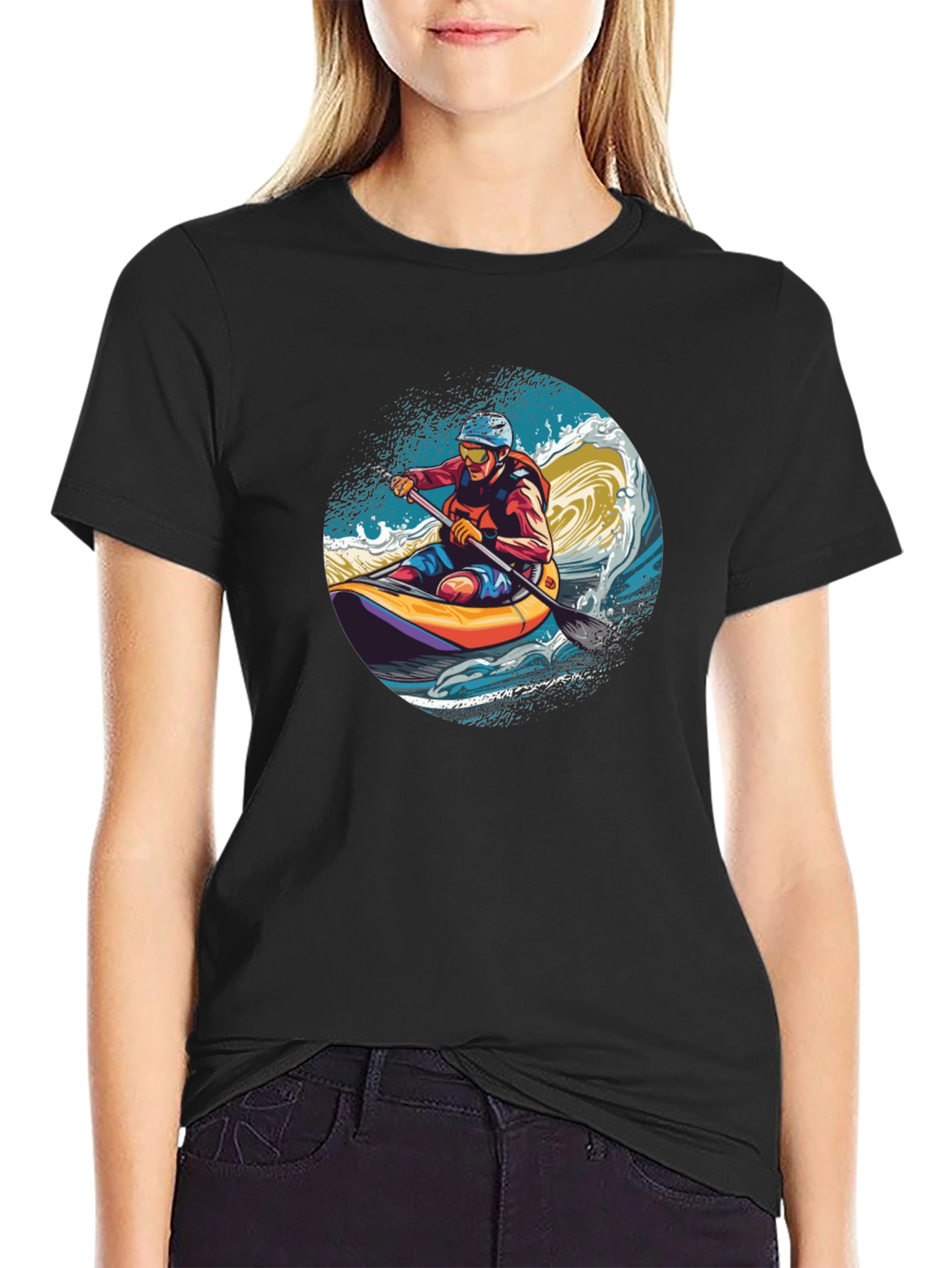 Kayaker Wave Graphic Tee - Adventure Ready!