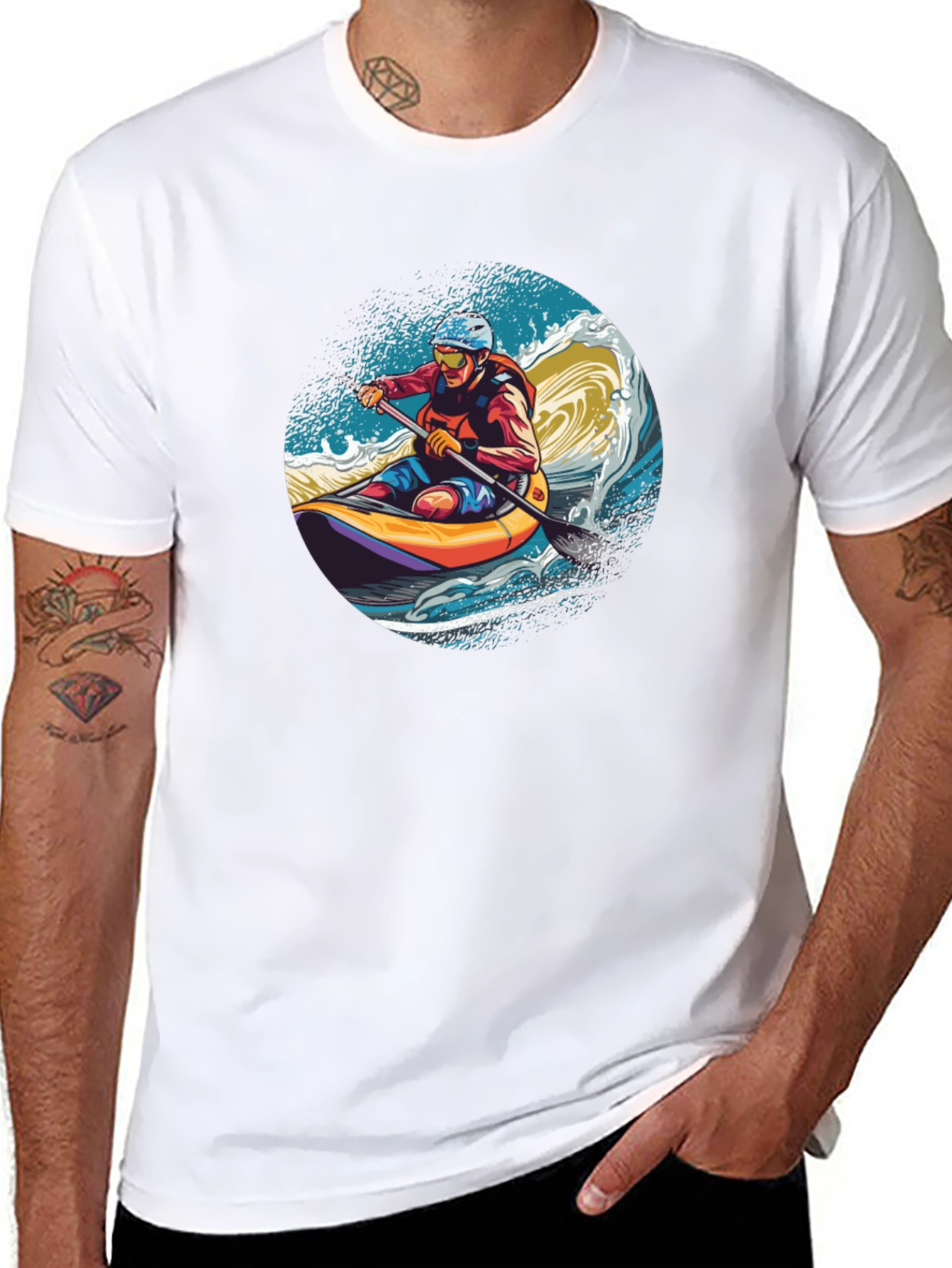 Kayaker Wave Graphic Tee - Adventure Ready!