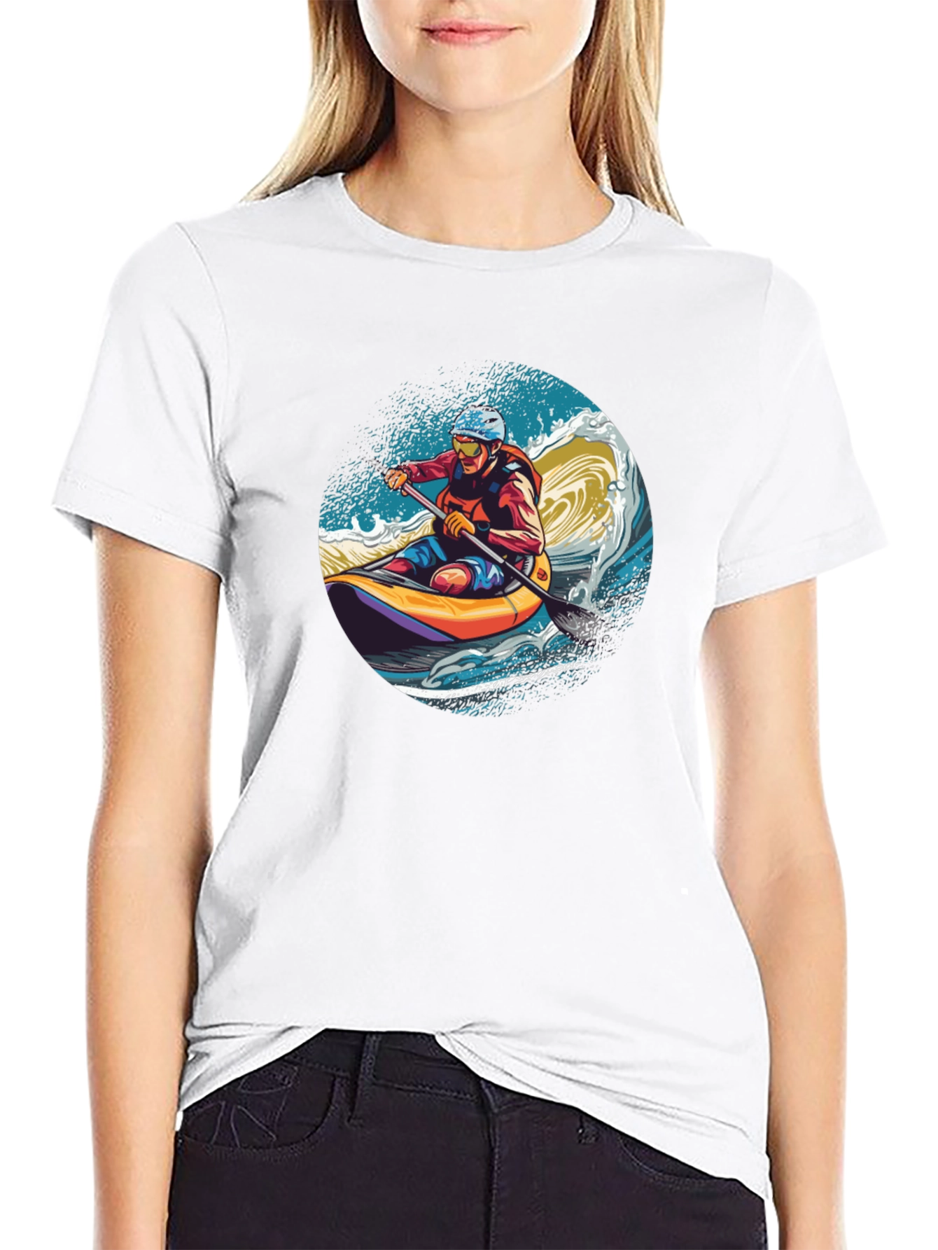 Kayaker Wave Graphic Tee - Adventure Ready!