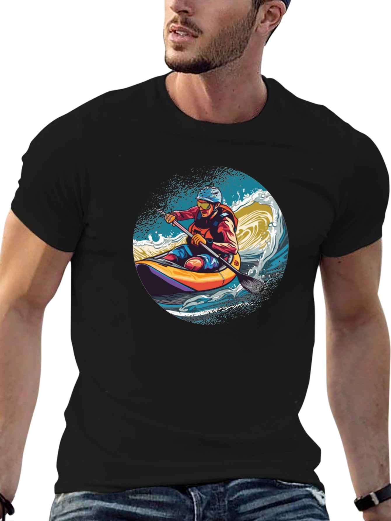 Kayaker Wave Graphic Tee - Adventure Ready!