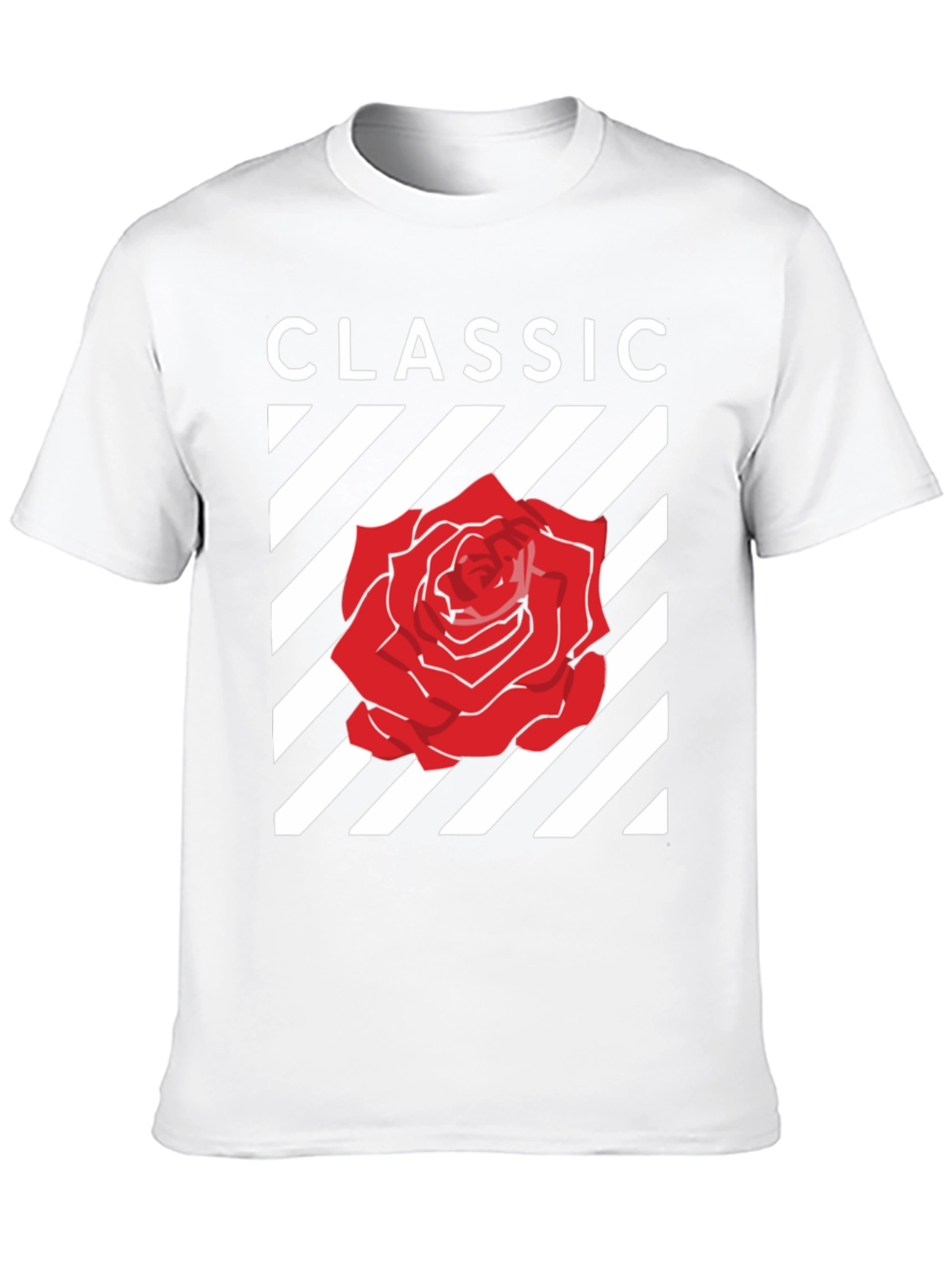 Classic Rose Graphic Tee - Stylish Black T-Shirt