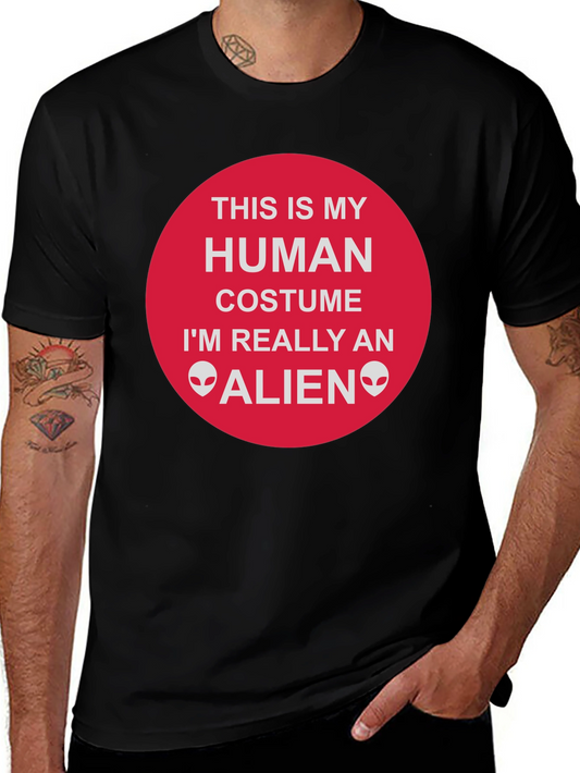 Alien Costume T-Shirt - Funny Human Disguise Tee
