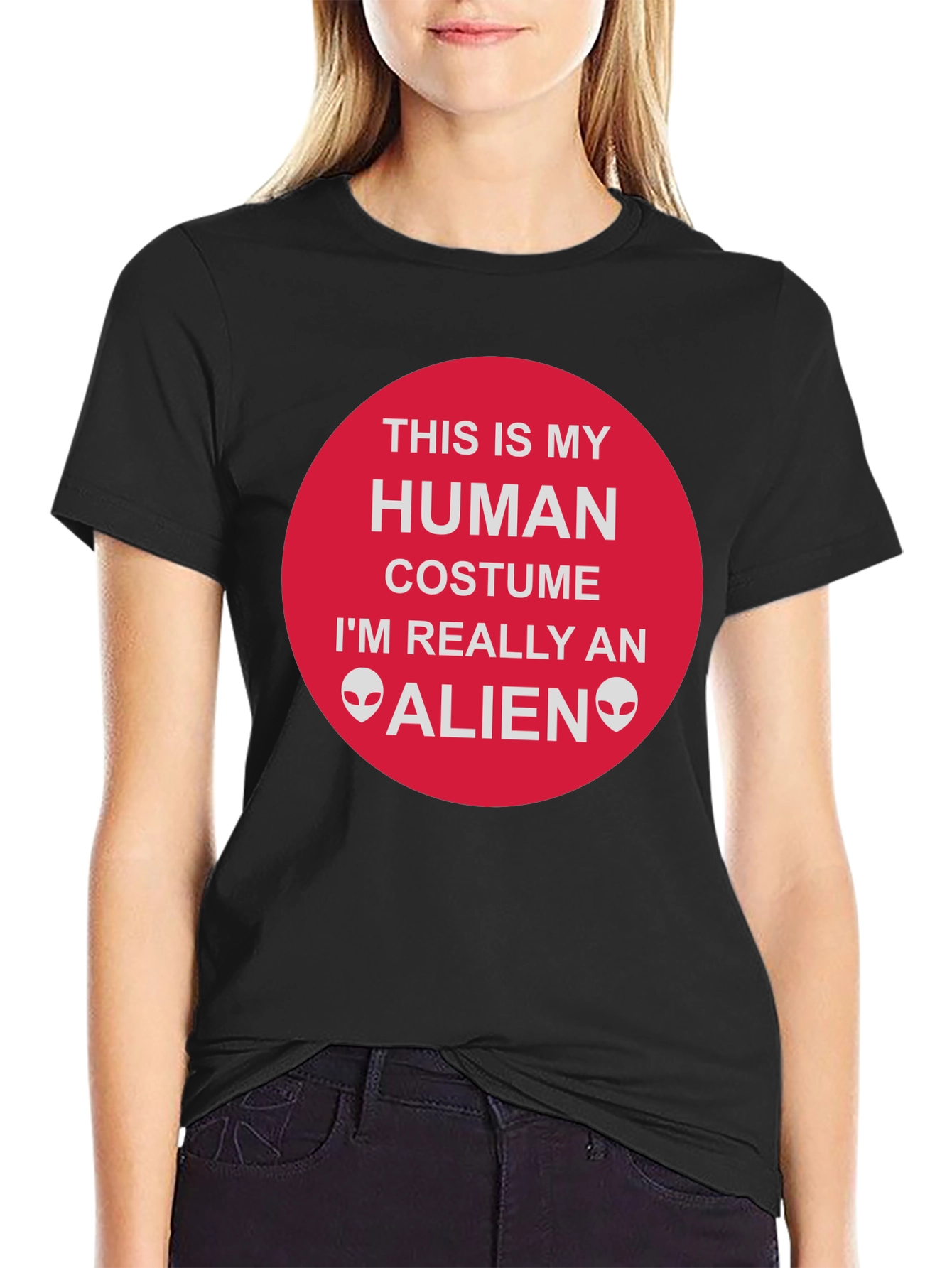 Alien Costume T-Shirt - Funny Human Disguise Tee