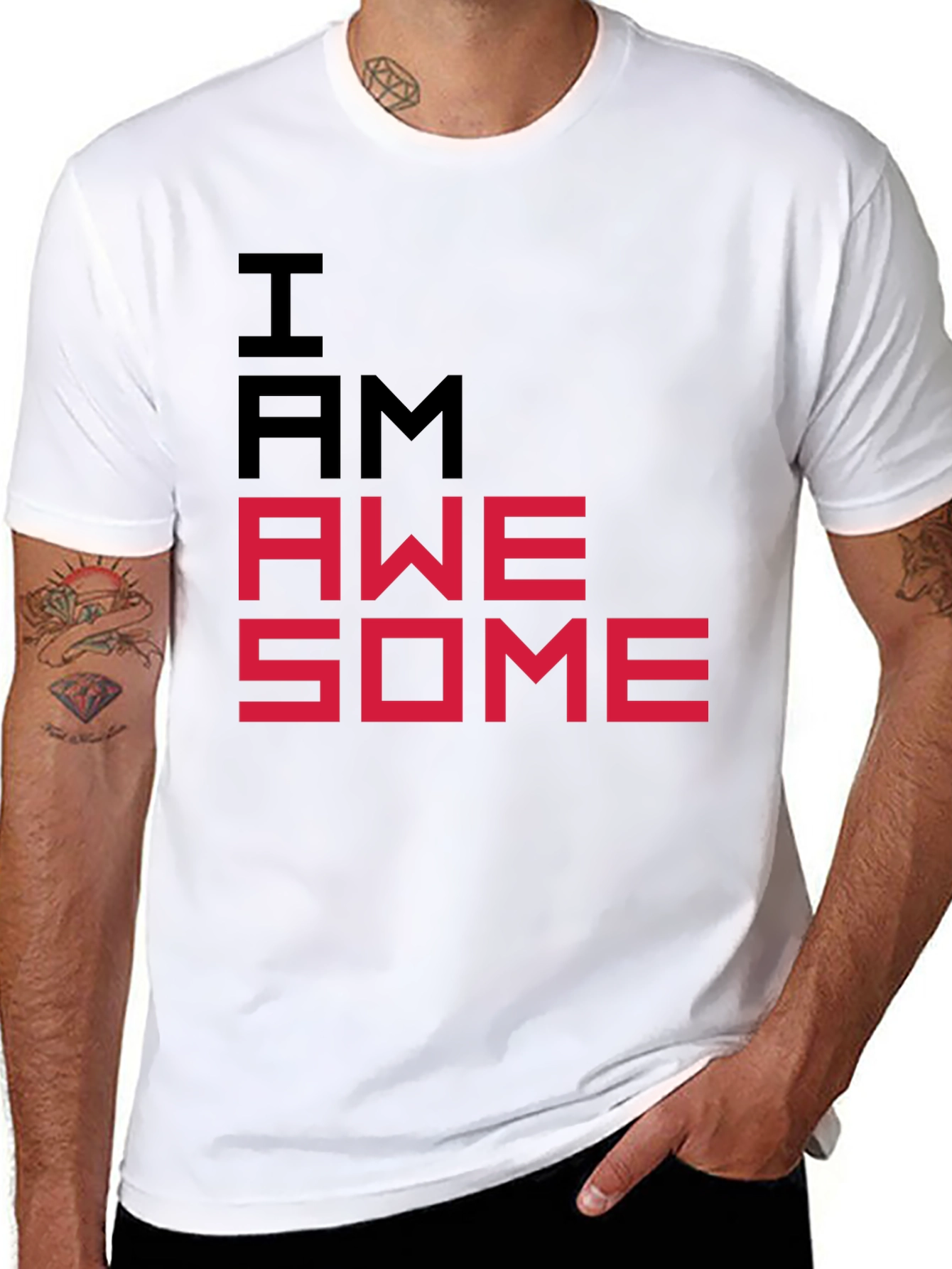 I AM AWESOME Graphic Tee - Bold Statement T-Shirt
