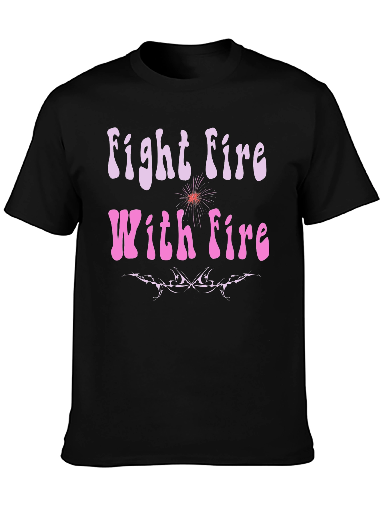 Fight Fire With Fire Graphic Tee - Black