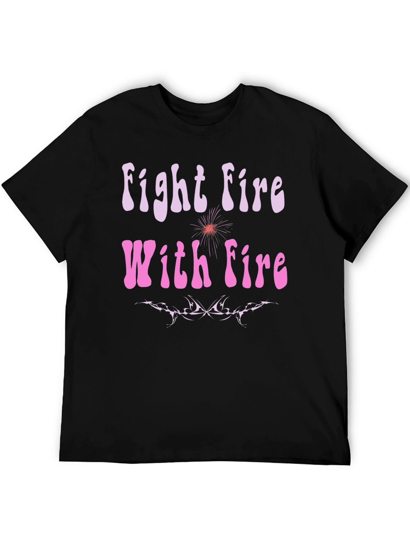 Fight Fire With Fire Graphic Tee - Black