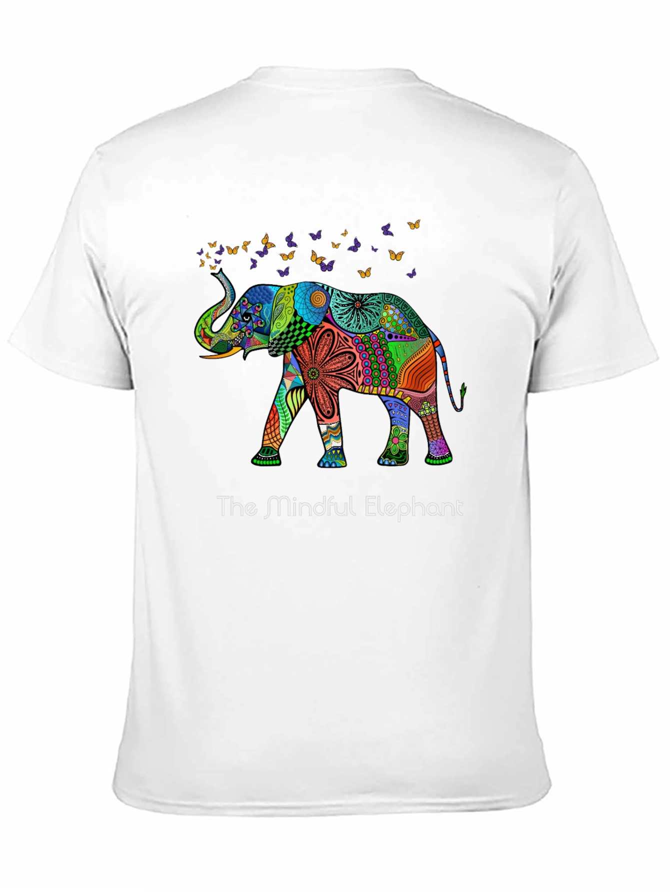 Mindful Elephant Graphic T-Shirt - Stylish Black Tee