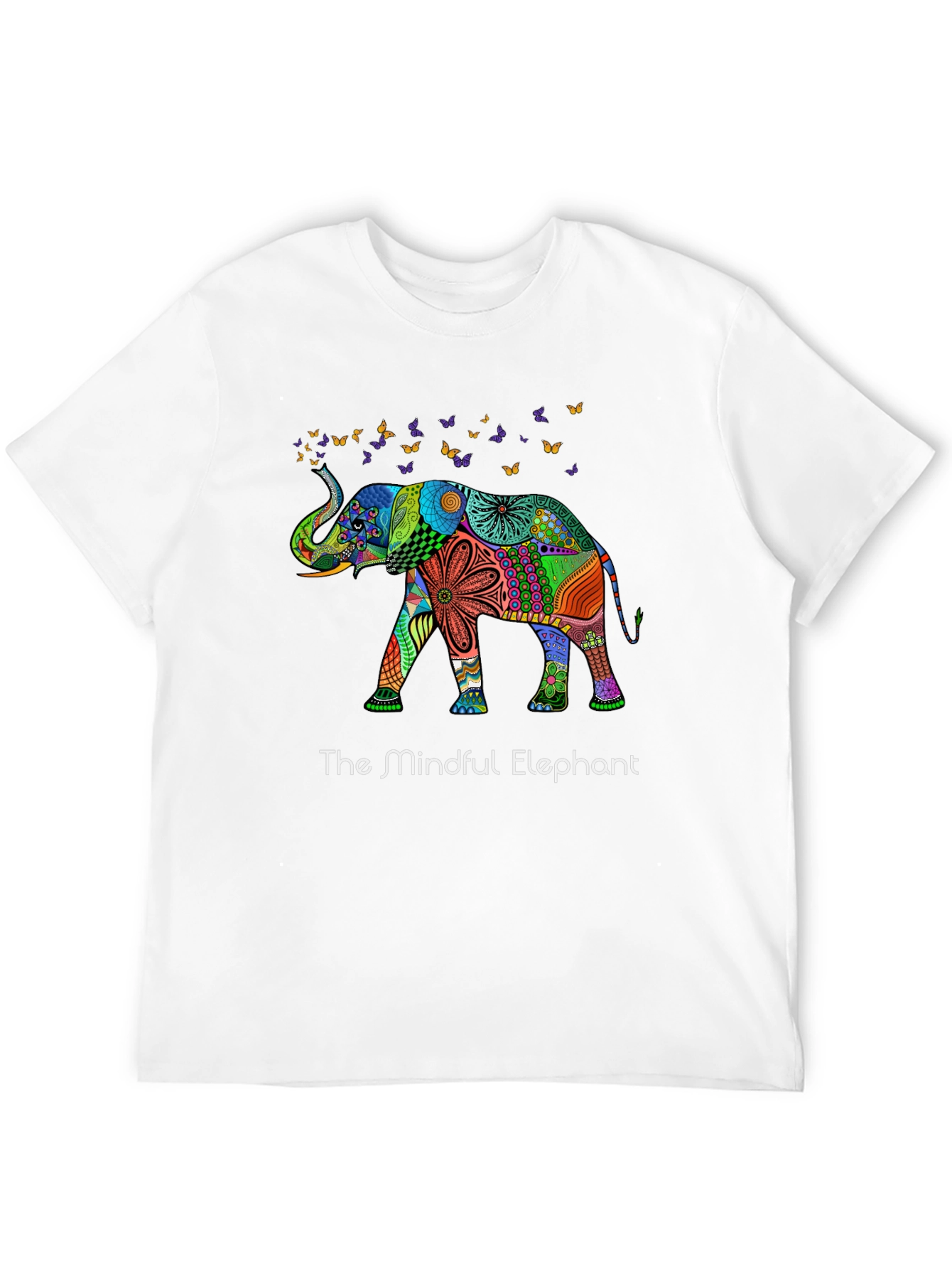 Mindful Elephant Graphic T-Shirt - Stylish Black Tee