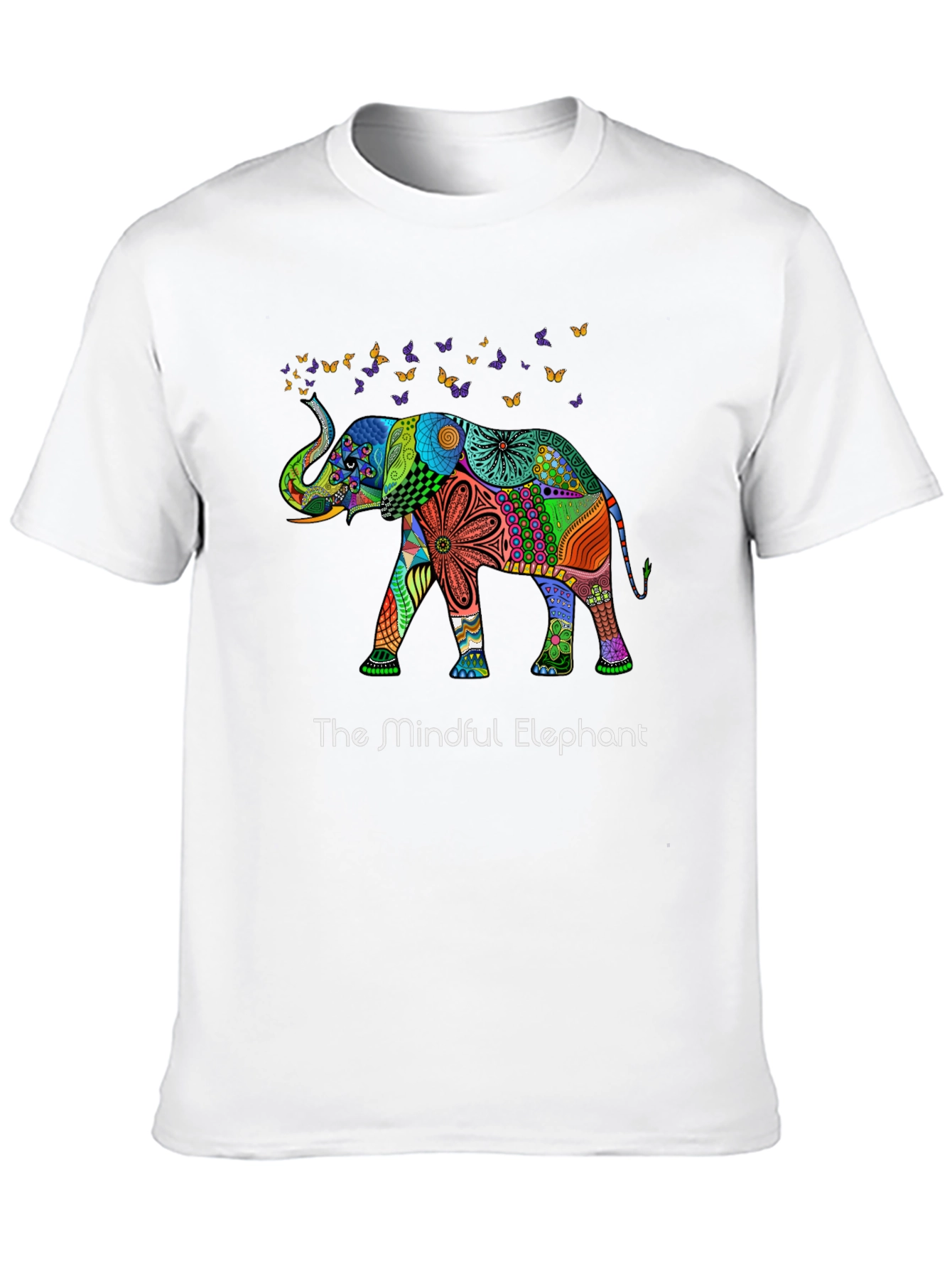 Mindful Elephant Graphic T-Shirt - Stylish Black Tee