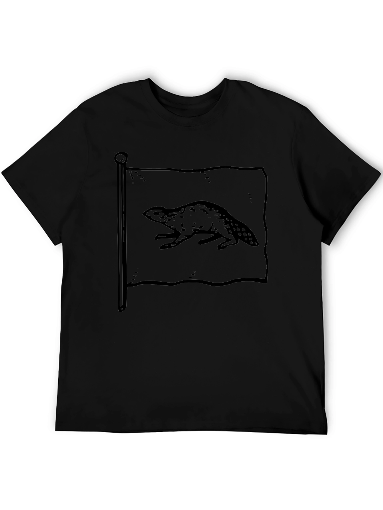 Beaver Flag Graphic Tee - Unisex Black T-Shirt