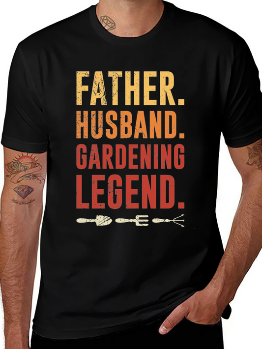 Father Husband Gardening Legend Graphic T-Shirt