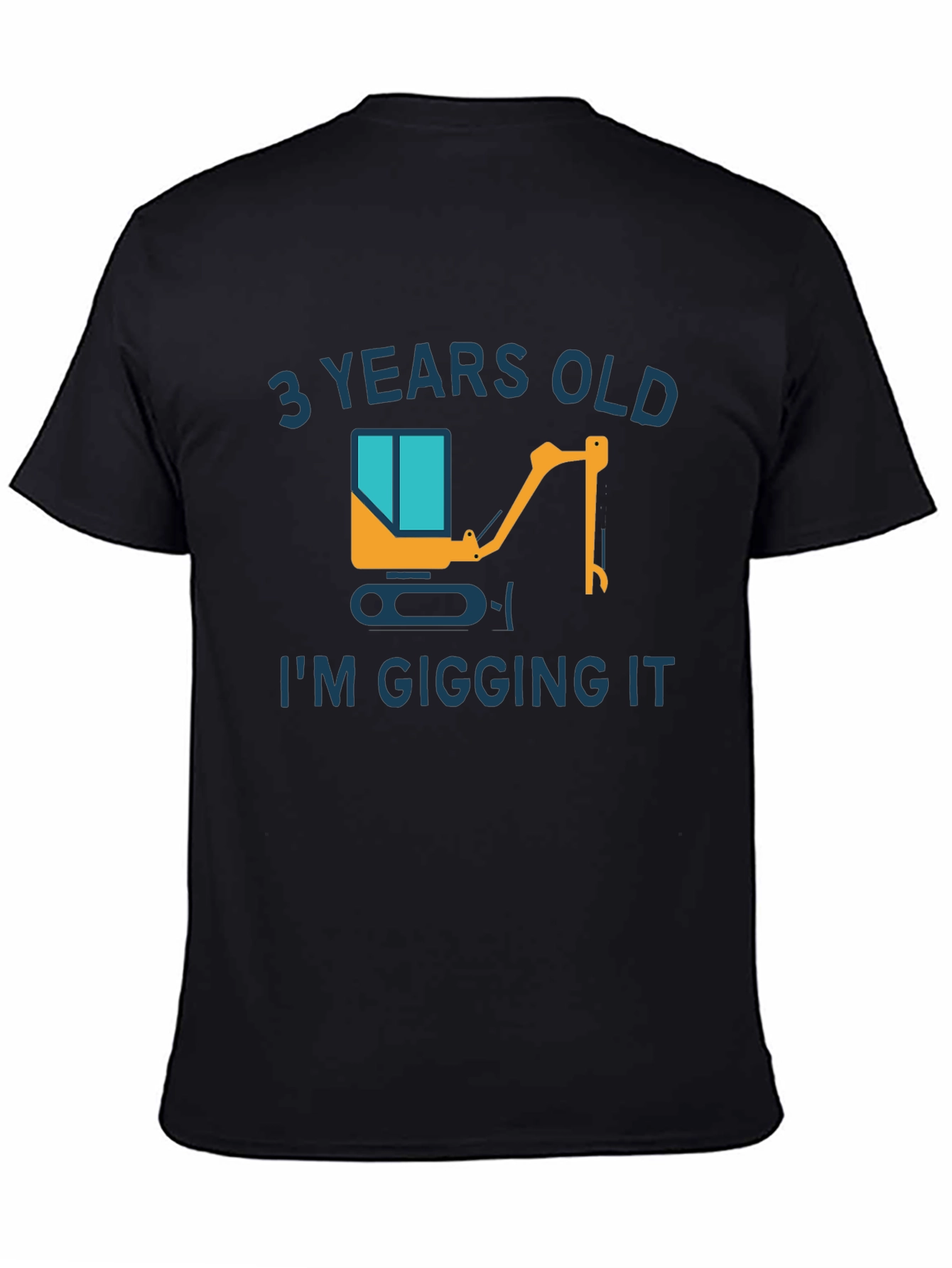 3 Years Old Excavator Graphic T-Shirt