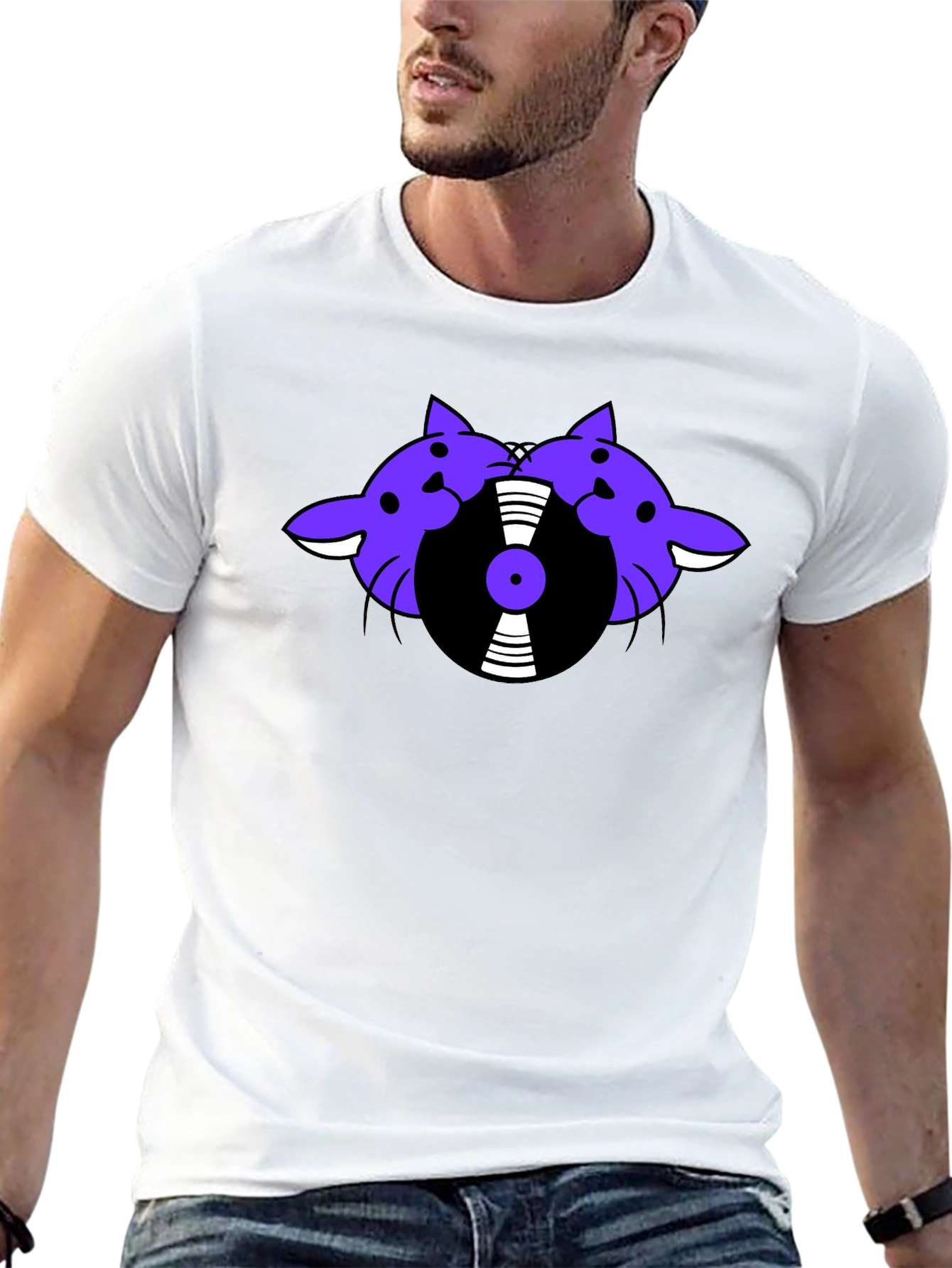 Retro Cats DJ T-Shirt