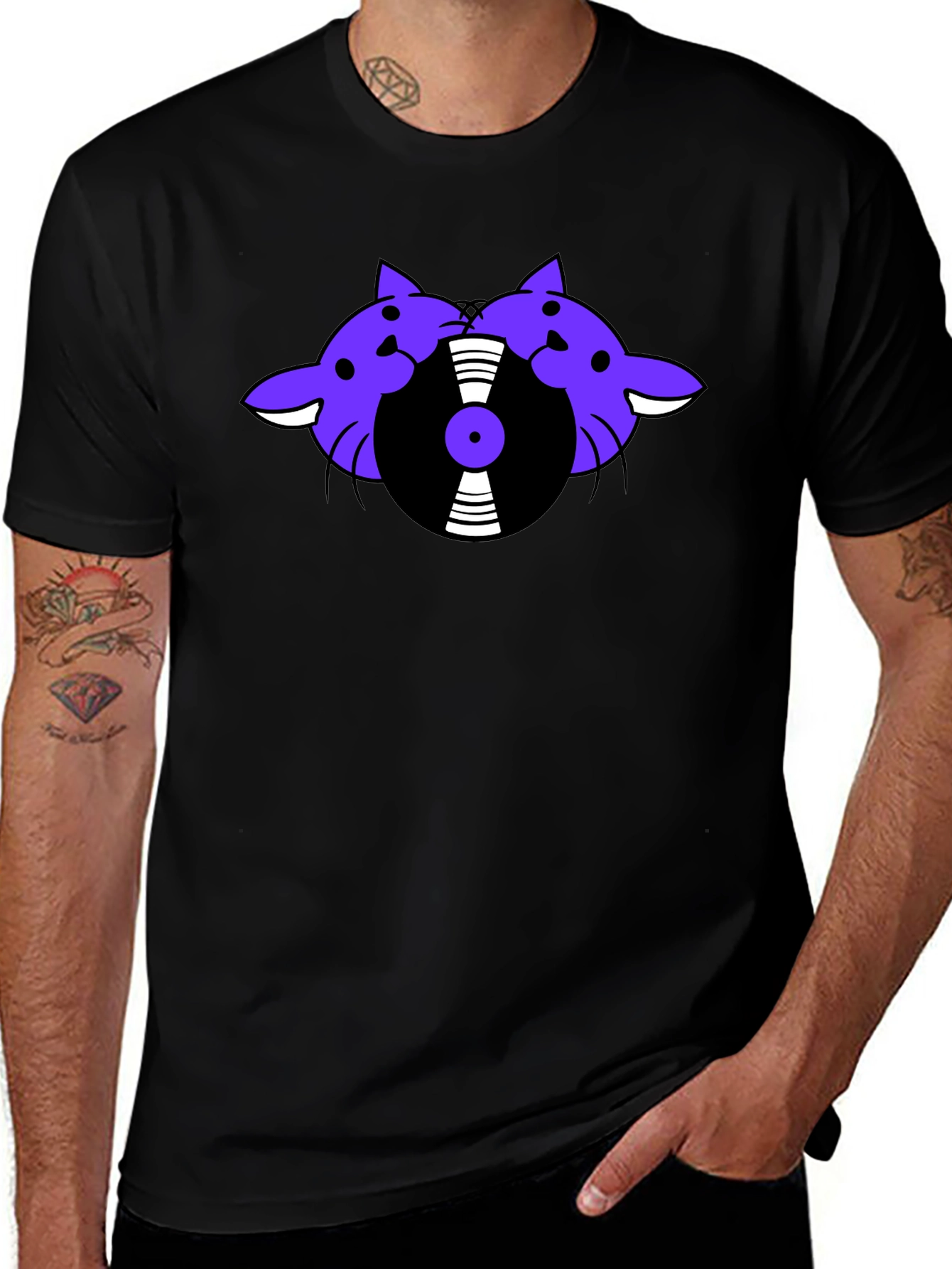 Retro Cats DJ T-Shirt