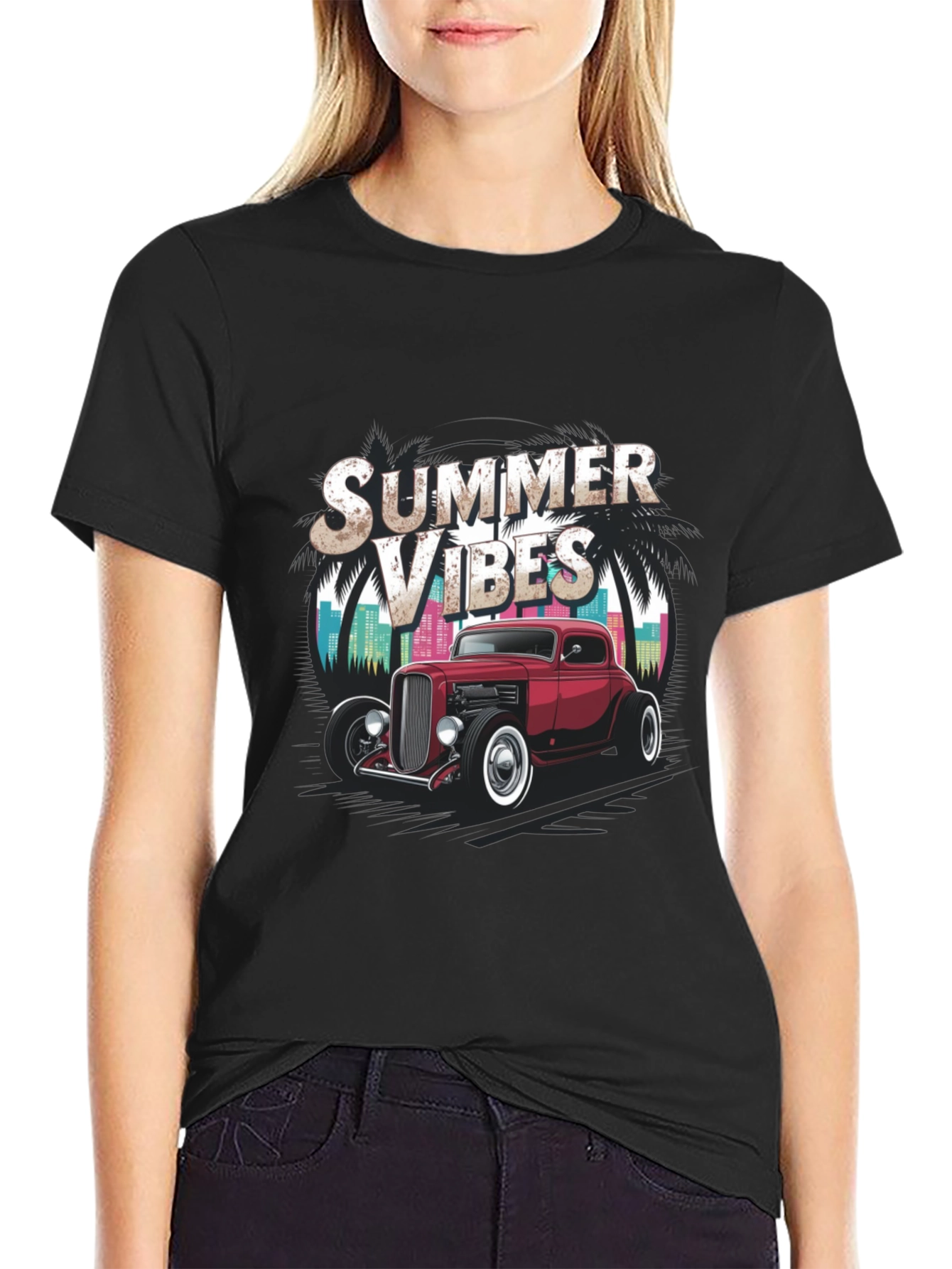 Summer Vibes Hot Rod Graphic Tee