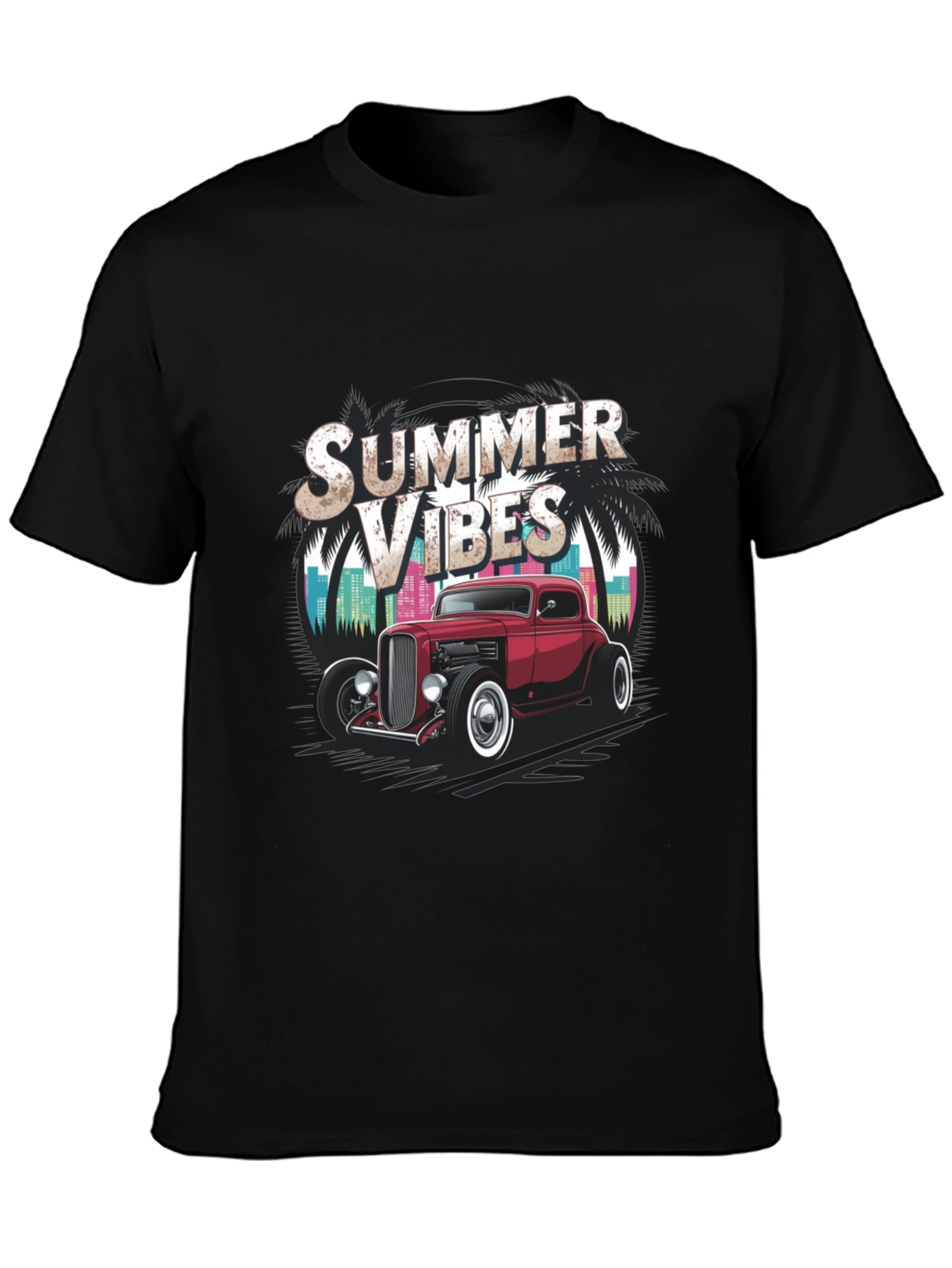 Summer Vibes Hot Rod Graphic Tee