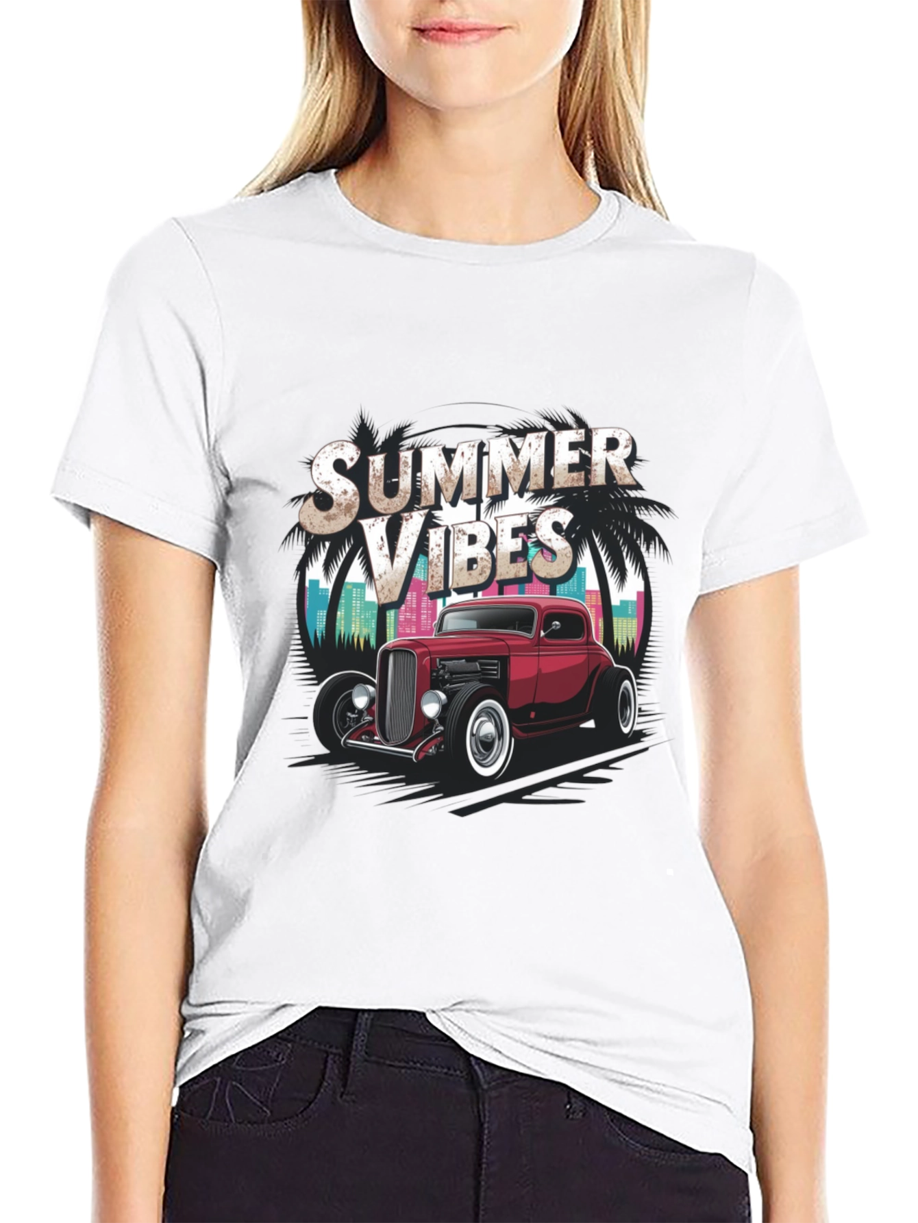Summer Vibes Hot Rod Graphic Tee