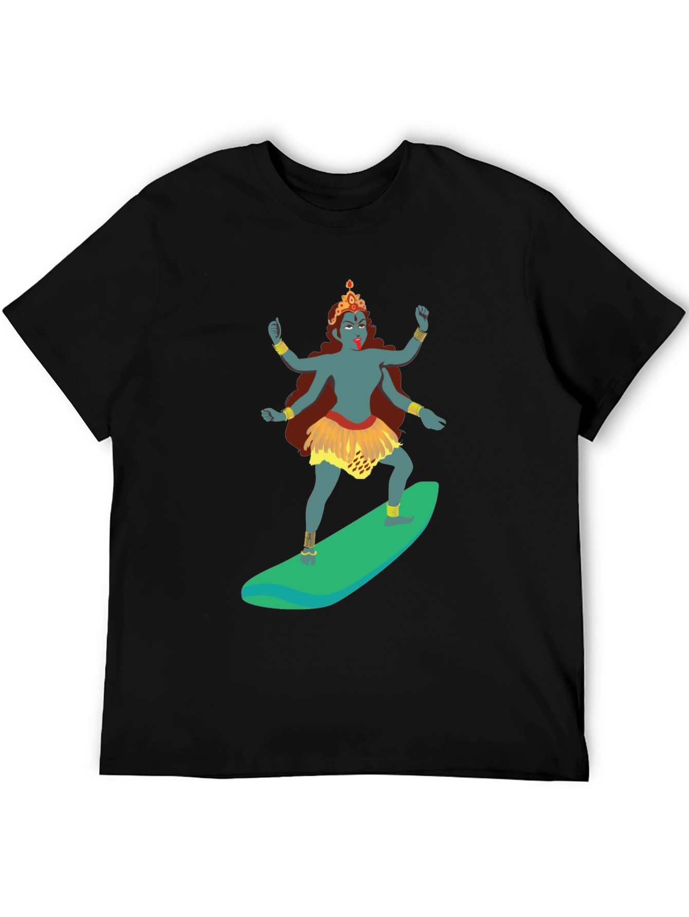 Kali Surfing Graphic Tee - Mens Black T-Shirt