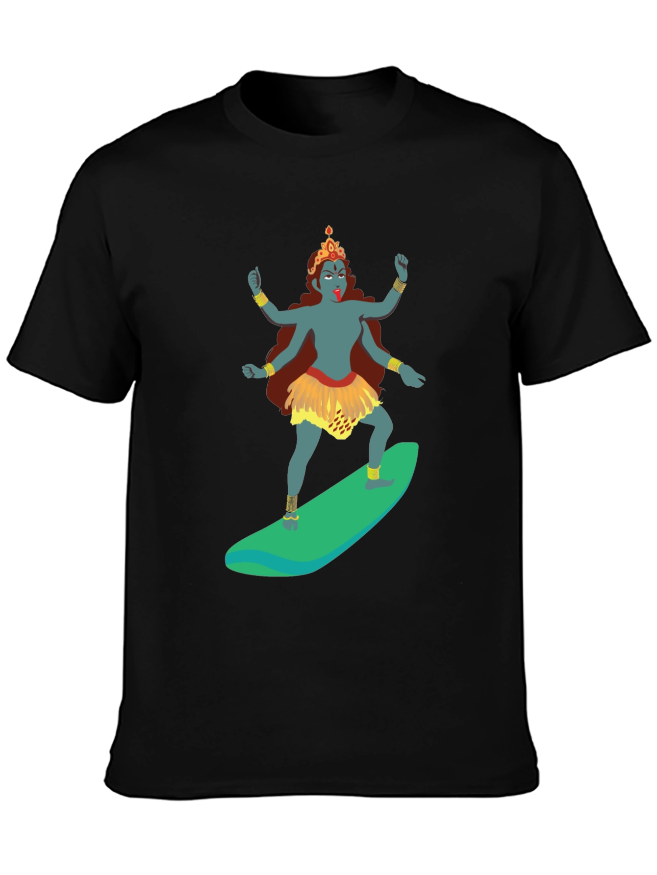Kali Surfing Graphic Tee - Mens Black T-Shirt