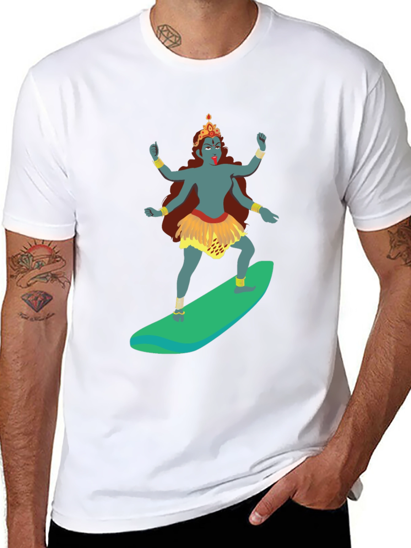 Kali Surfing Graphic Tee - Mens Black T-Shirt