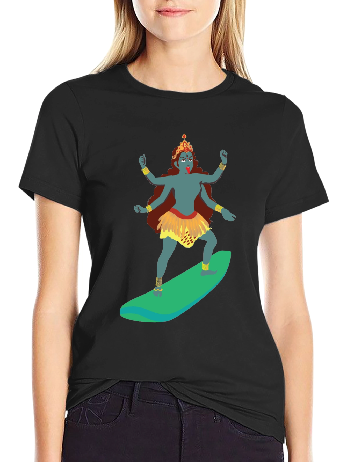 Kali Surfing Graphic Tee - Mens Black T-Shirt