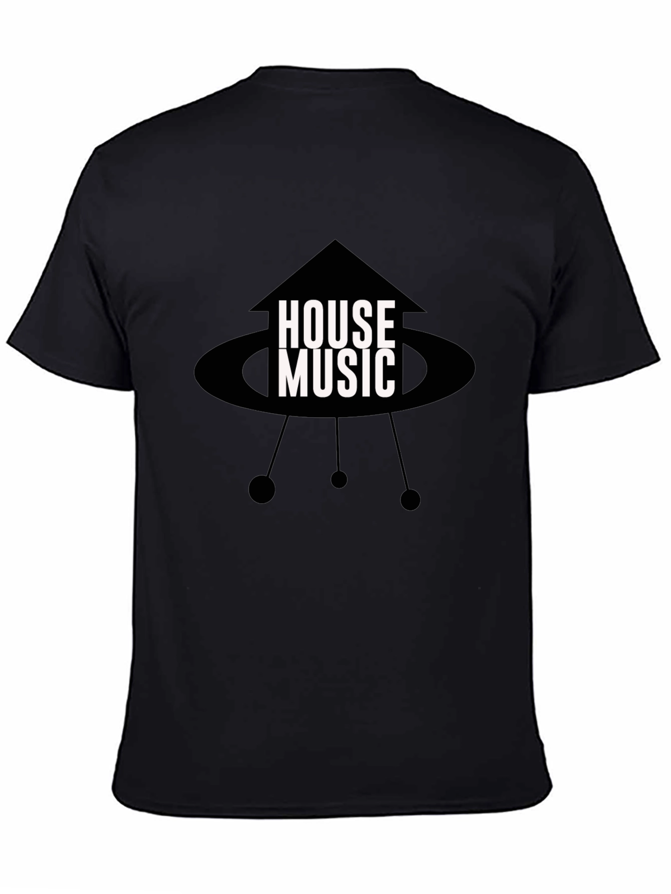 House Music Black Graphic Tee